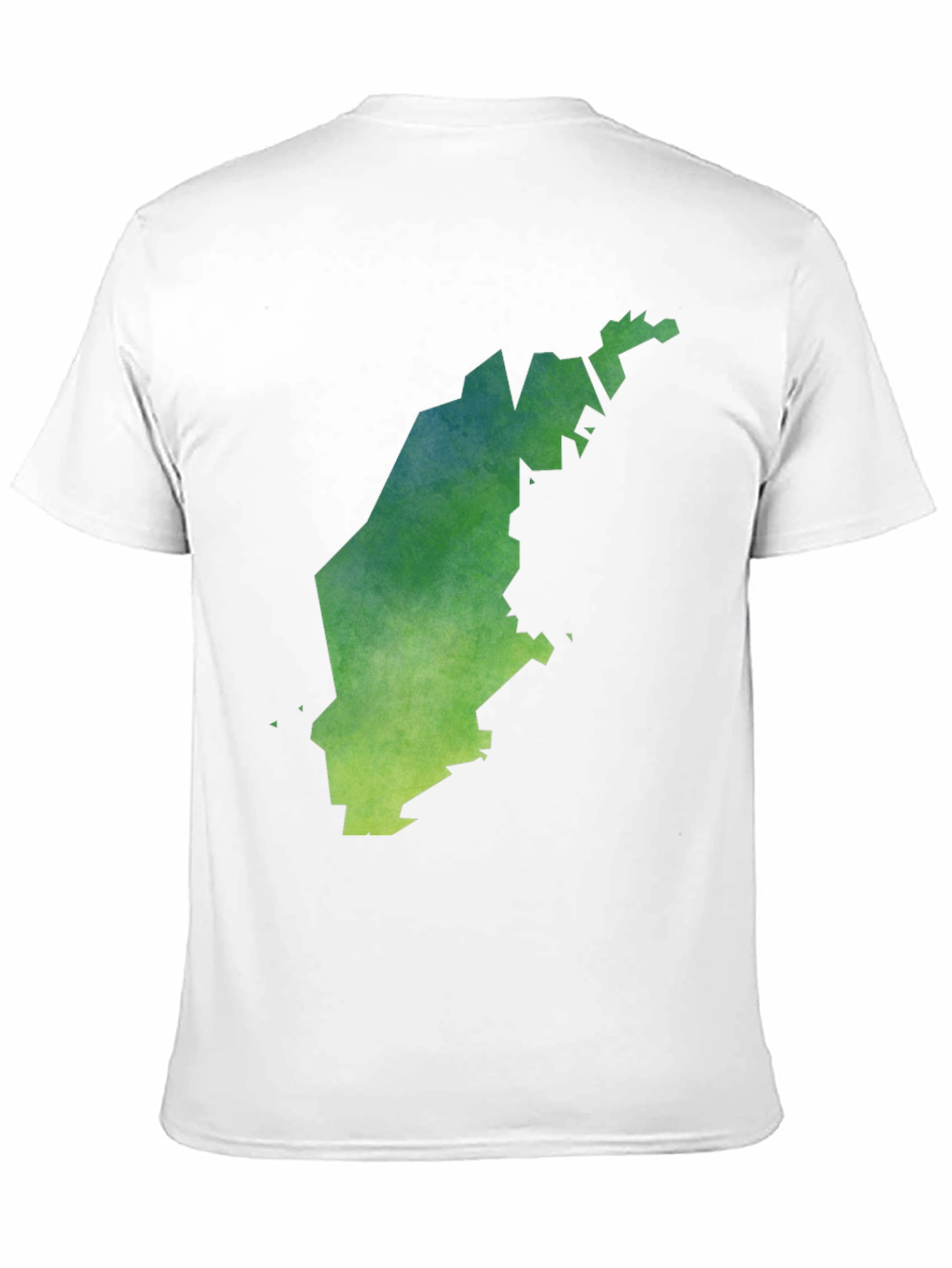 Camiseta Negra con Diseño Abstracto Verde