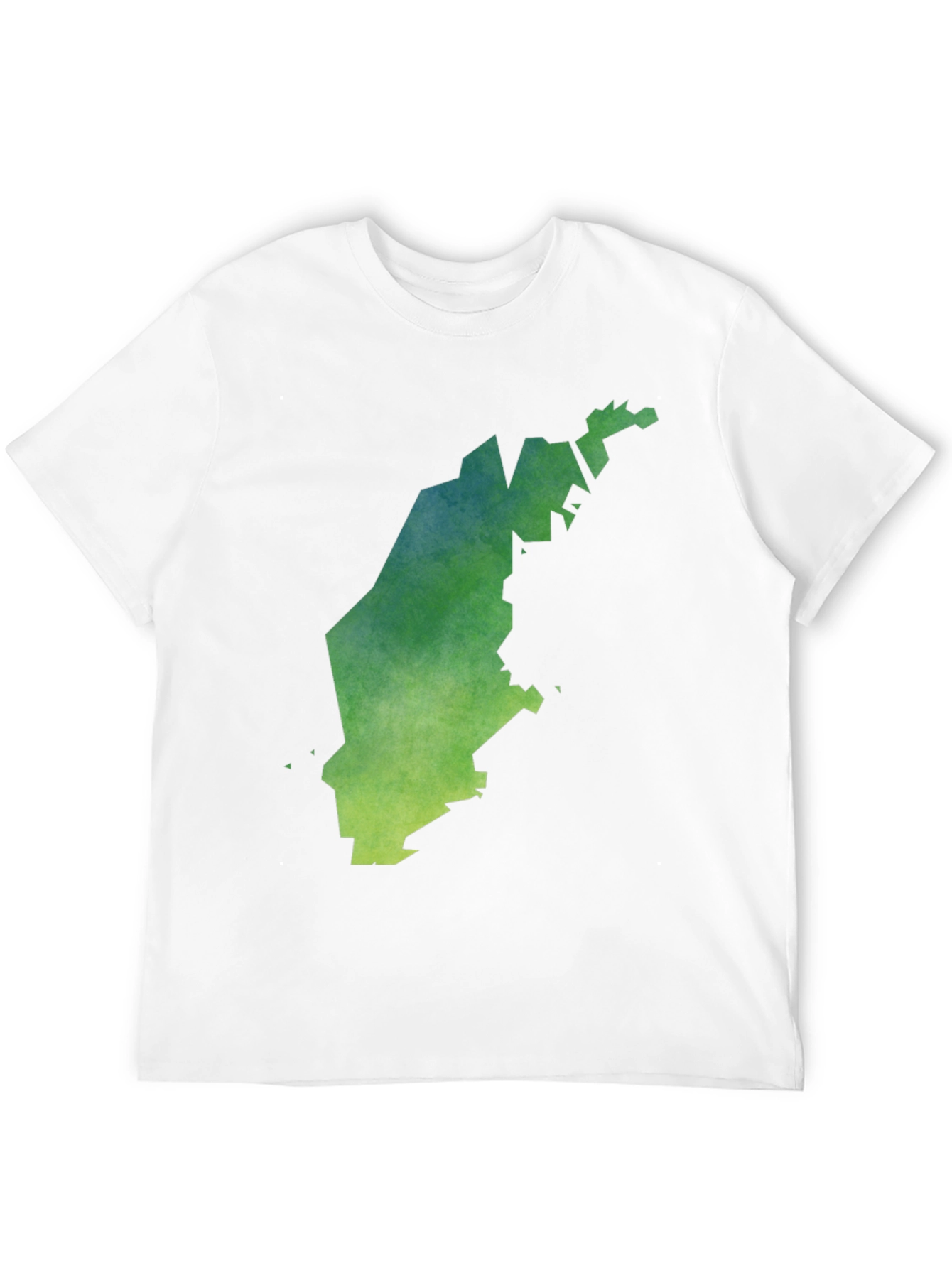 Camiseta Negra con Diseño Abstracto Verde