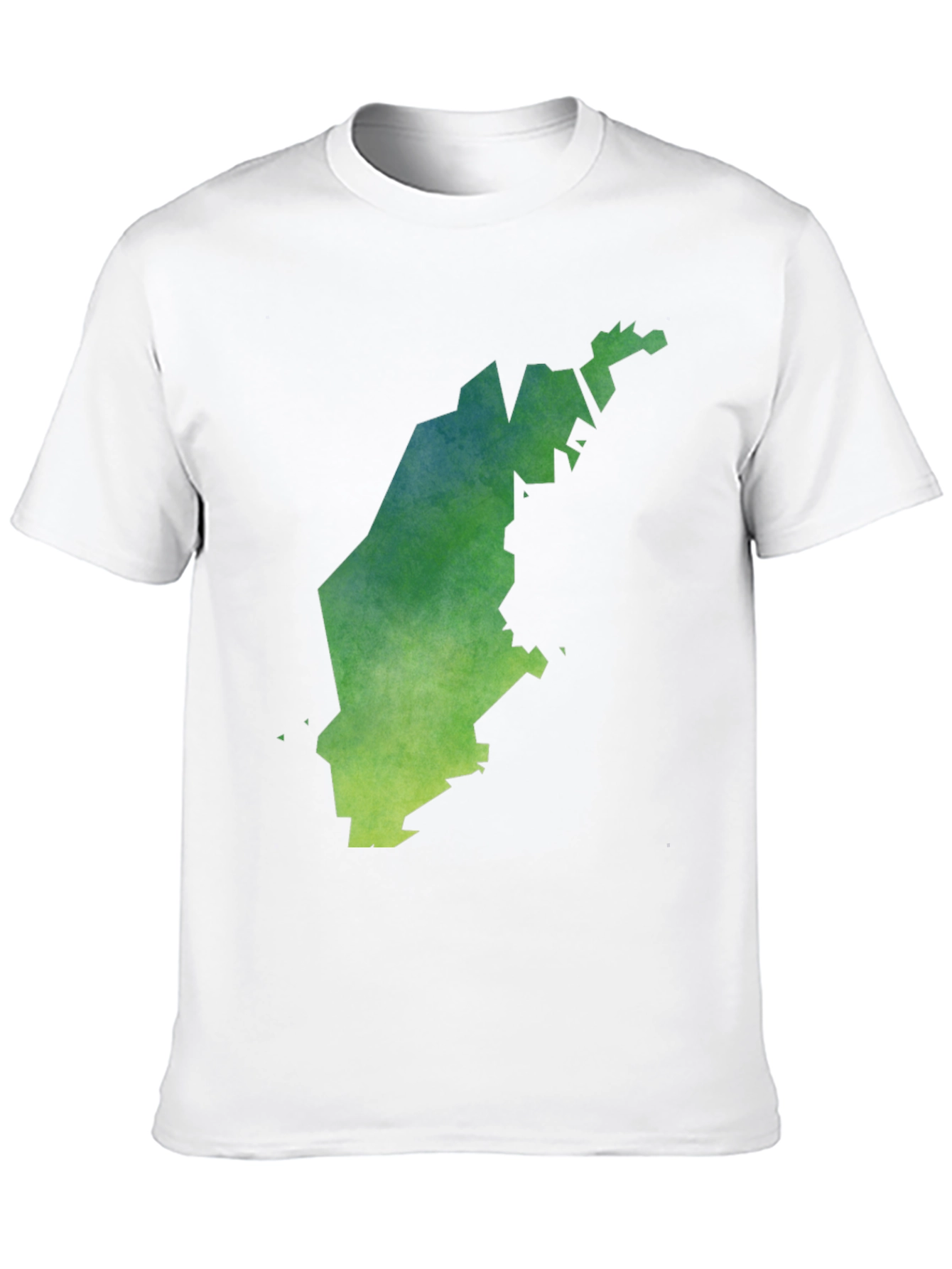 Camiseta Negra con Diseño Abstracto Verde