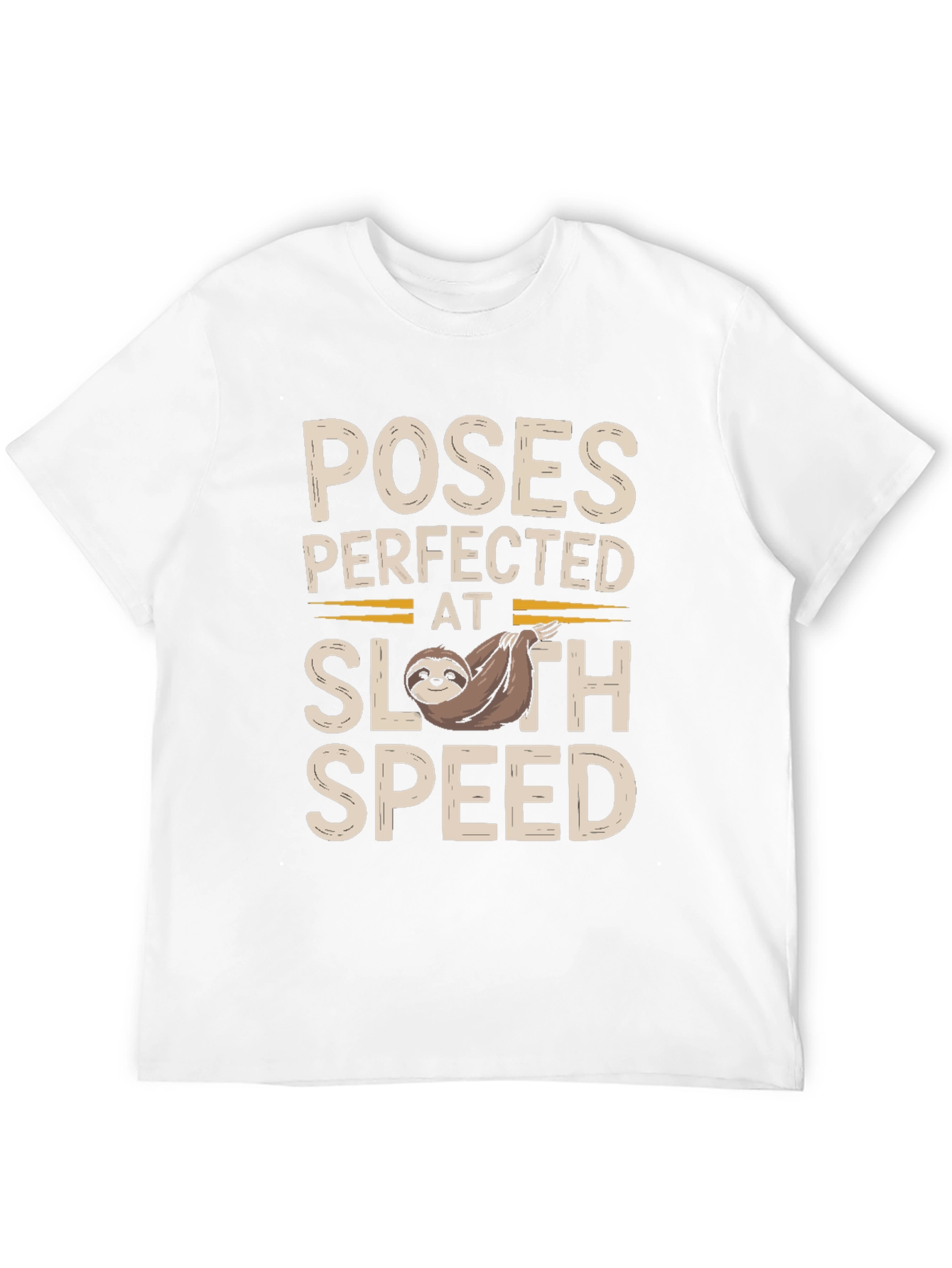 Camiseta Negra con Diseño de Perezoso - Poses Perfectas