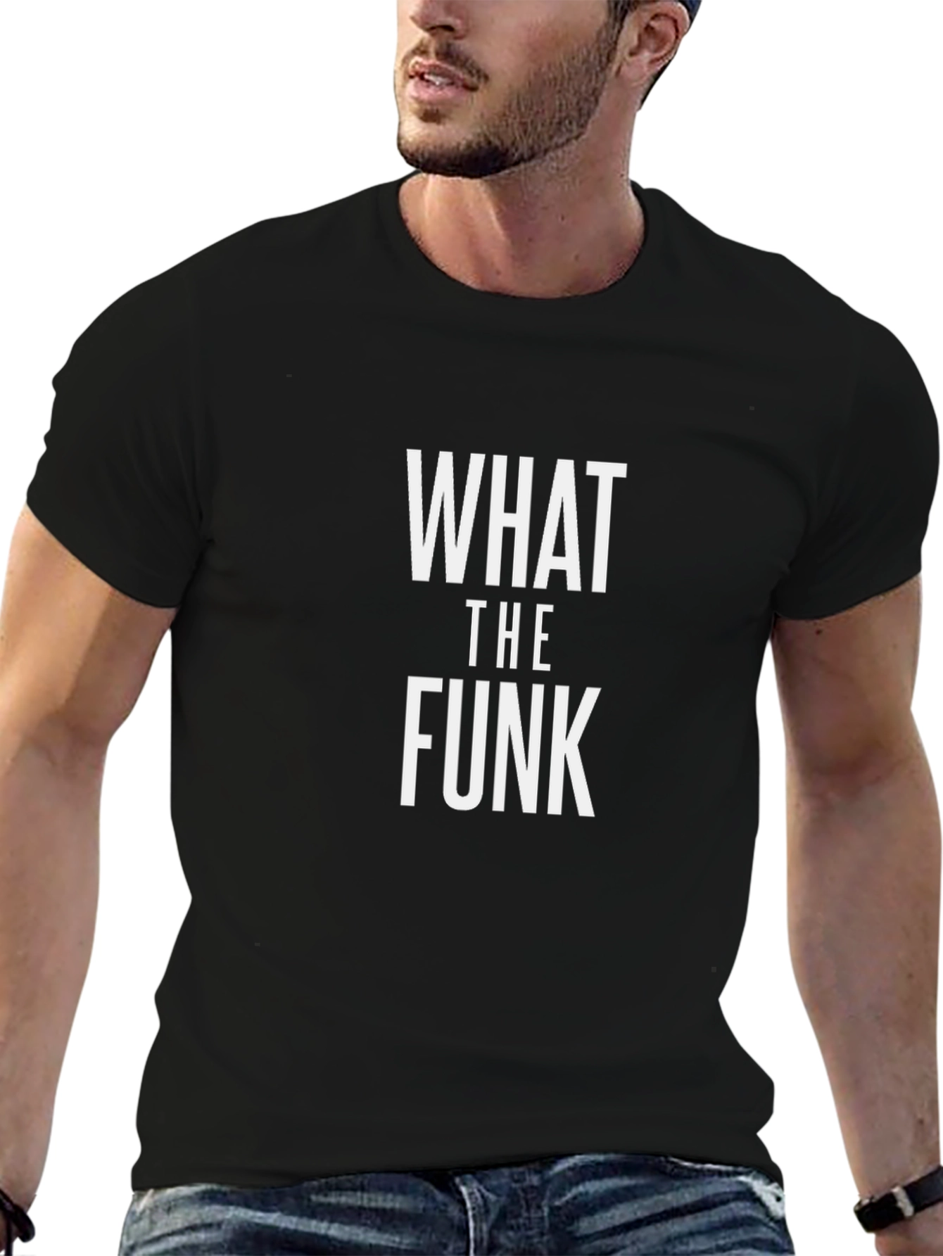 Camiseta Negra Hombre - What The Funk