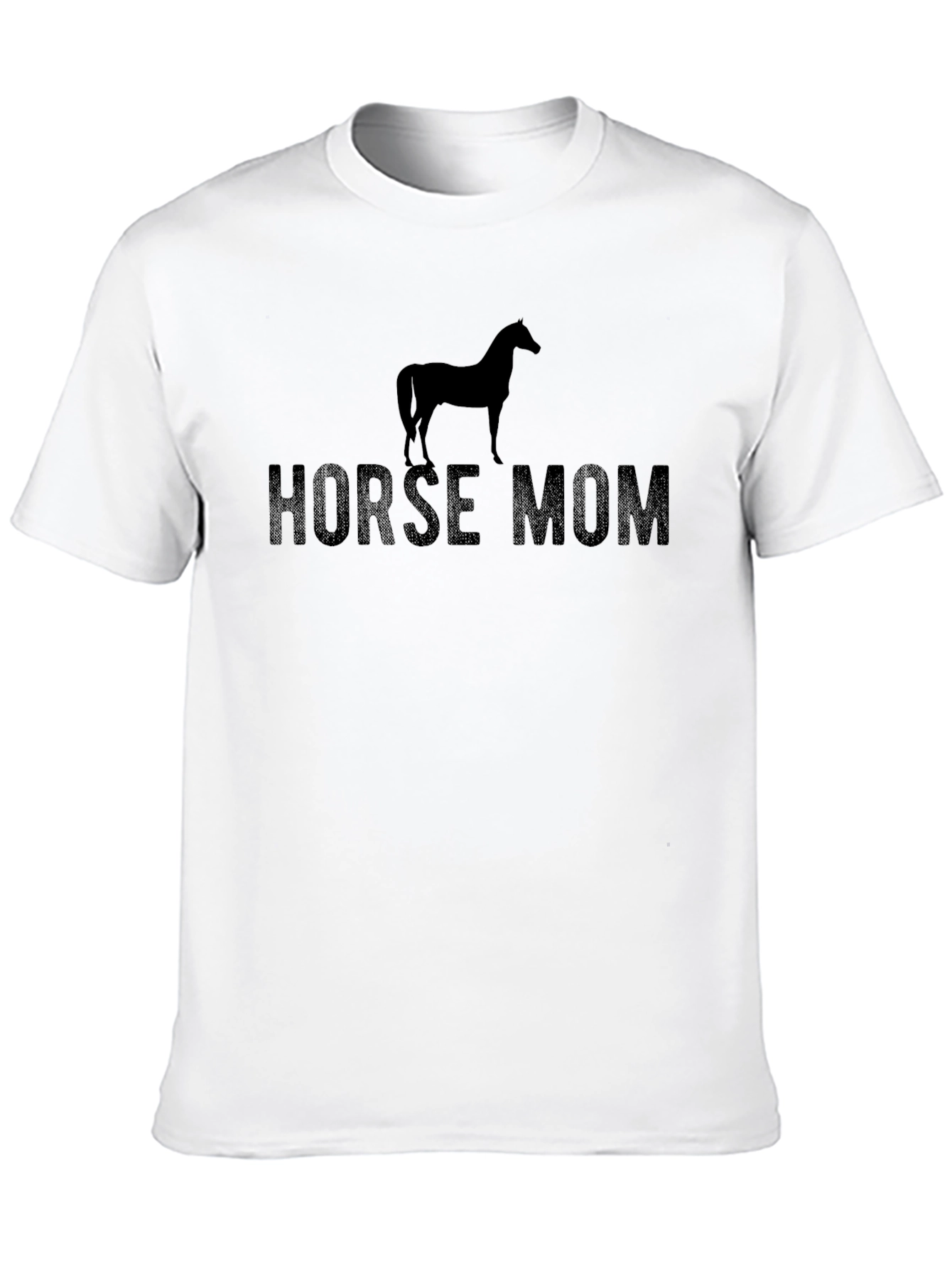 Camiseta Negra Horse Mom para Amantes de Caballos
