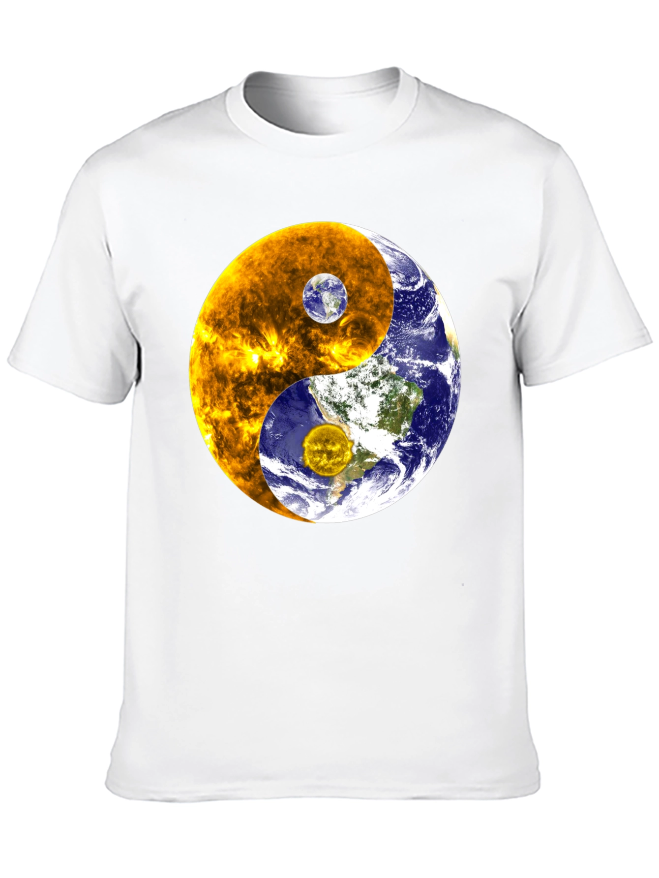 Camiseta Yin Yang Sol Tierra Universo