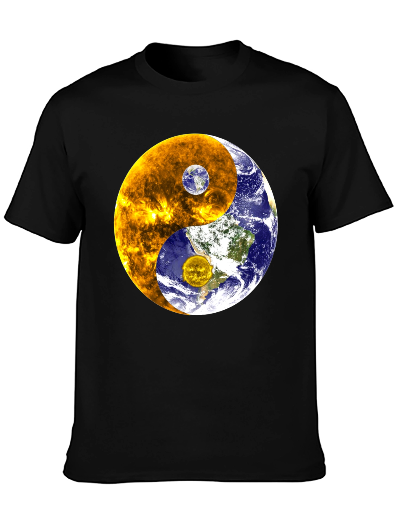 Camiseta Yin Yang Sol Tierra Universo