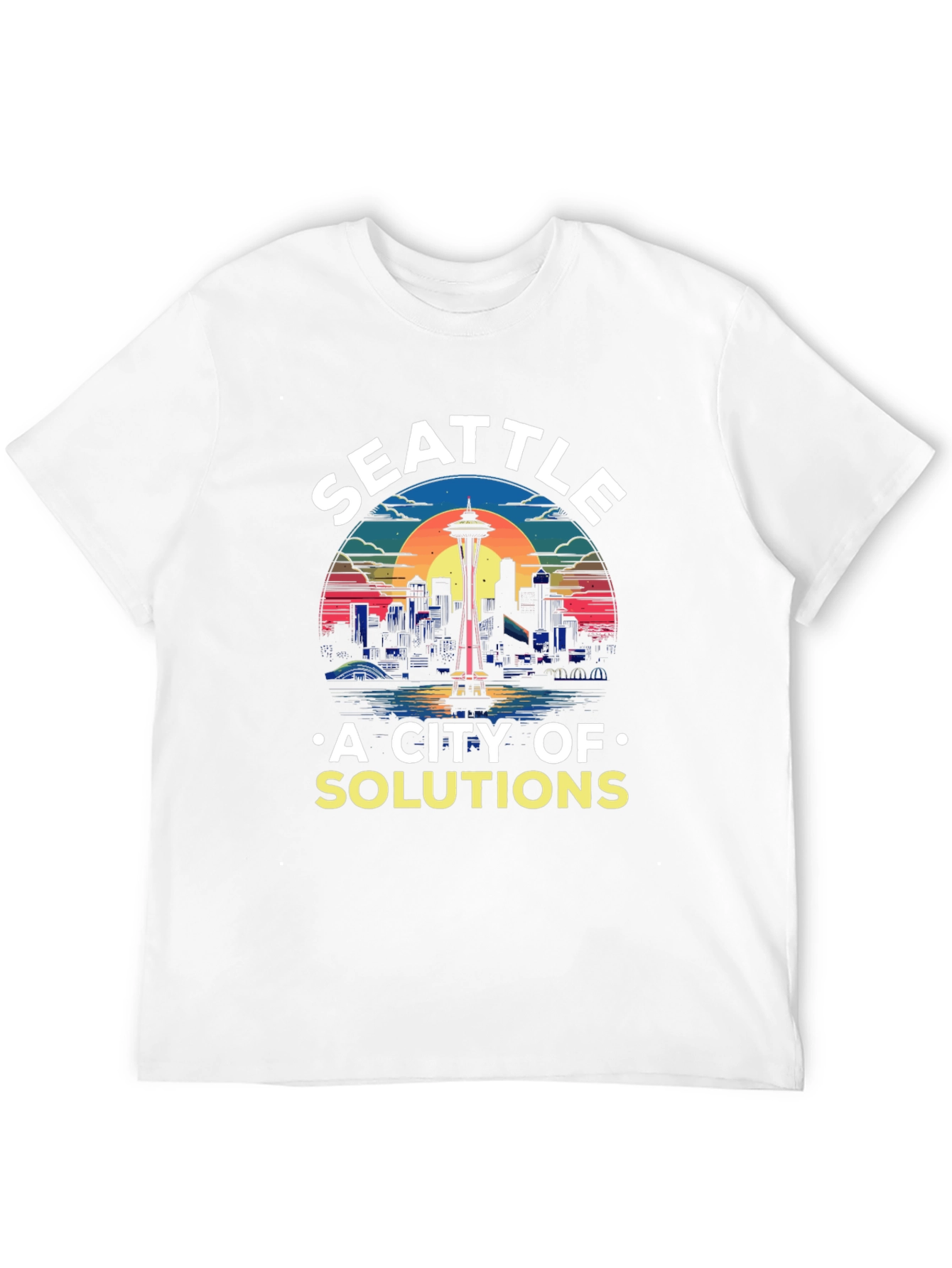 Camiseta Seattle: Ciudad de Soluciones con Diseño Retro
