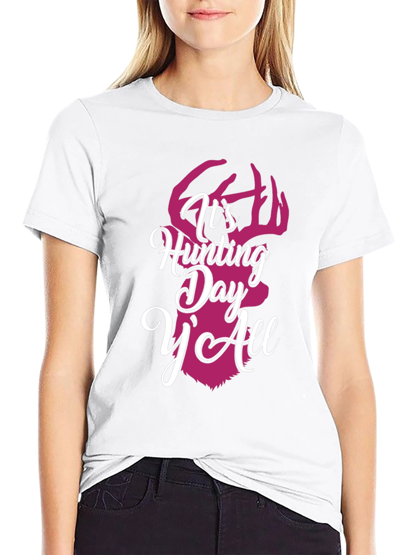 Camiseta Negra con Diseño de Caza