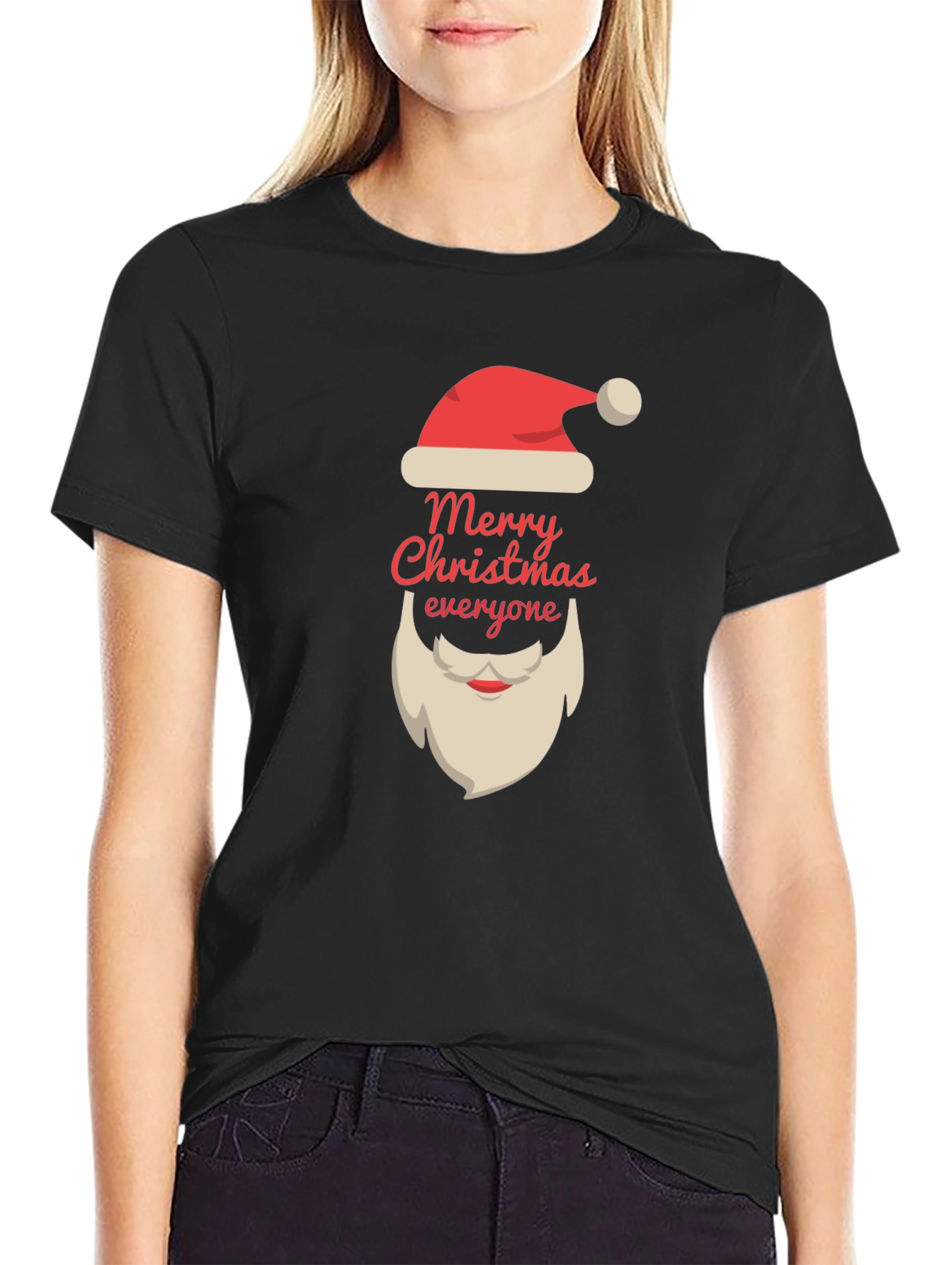 Camiseta Negra Navideña - Feliz Navidad a Todos