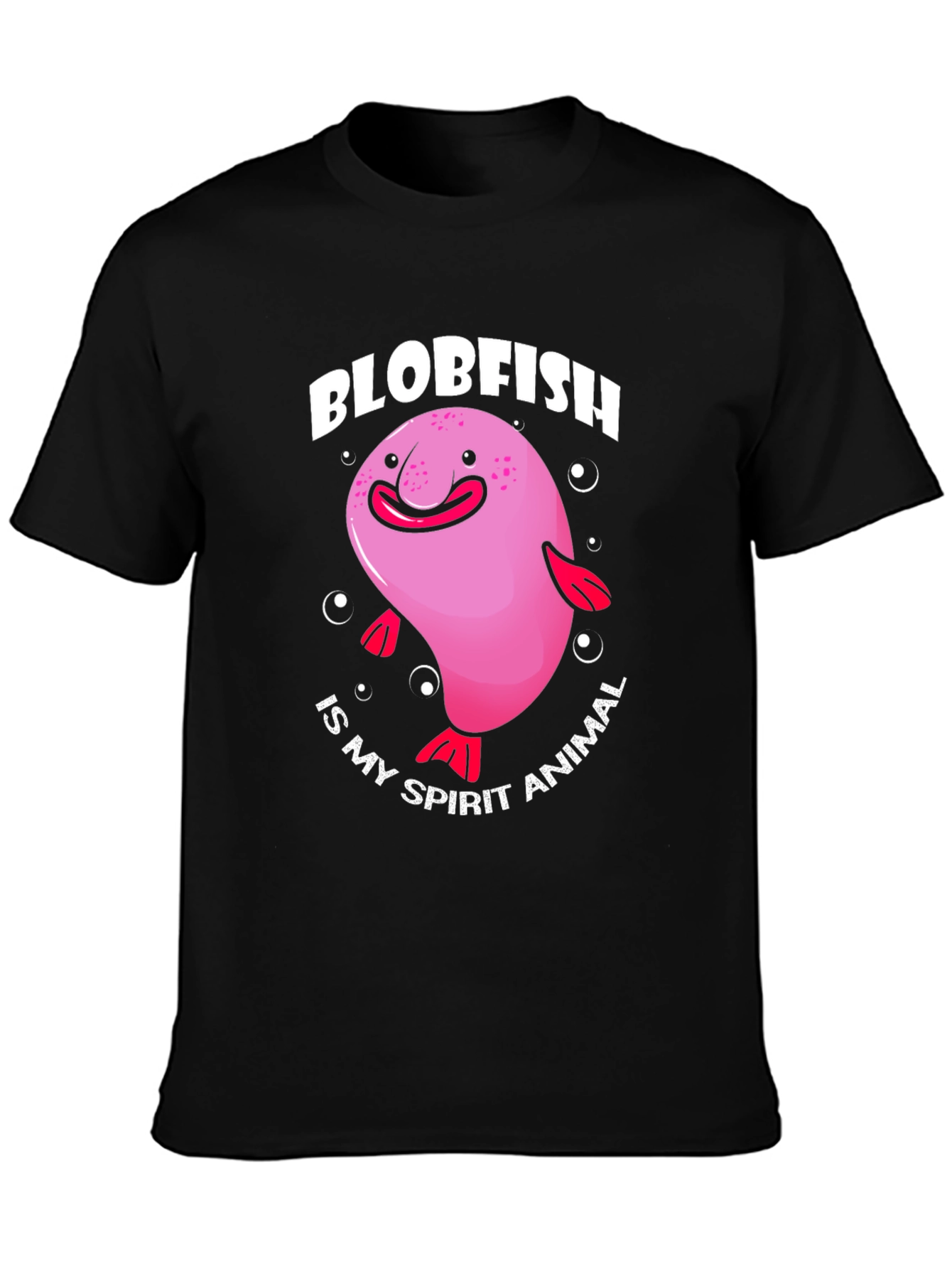 Camiseta Negra con Diseño de Pez Borrón