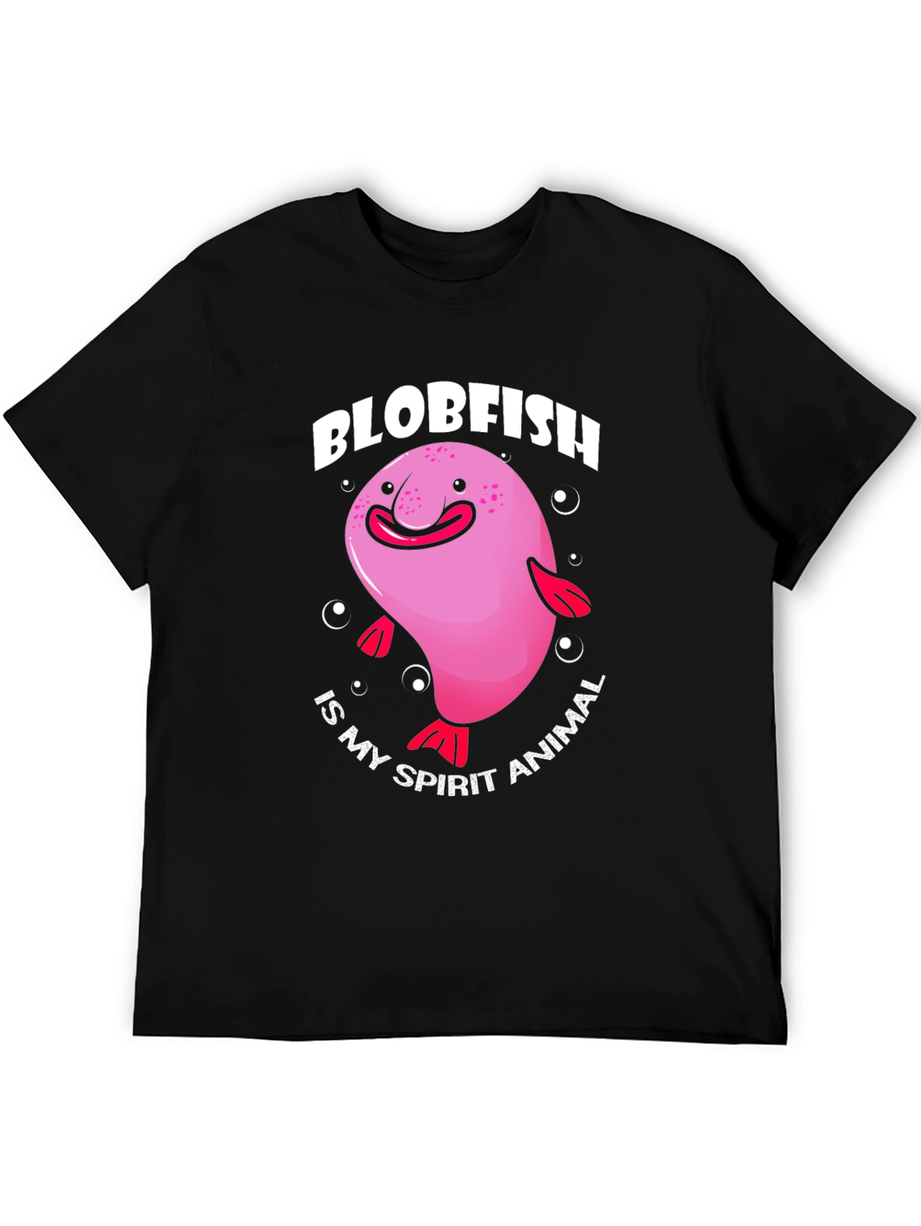 Camiseta Negra con Diseño de Pez Borrón