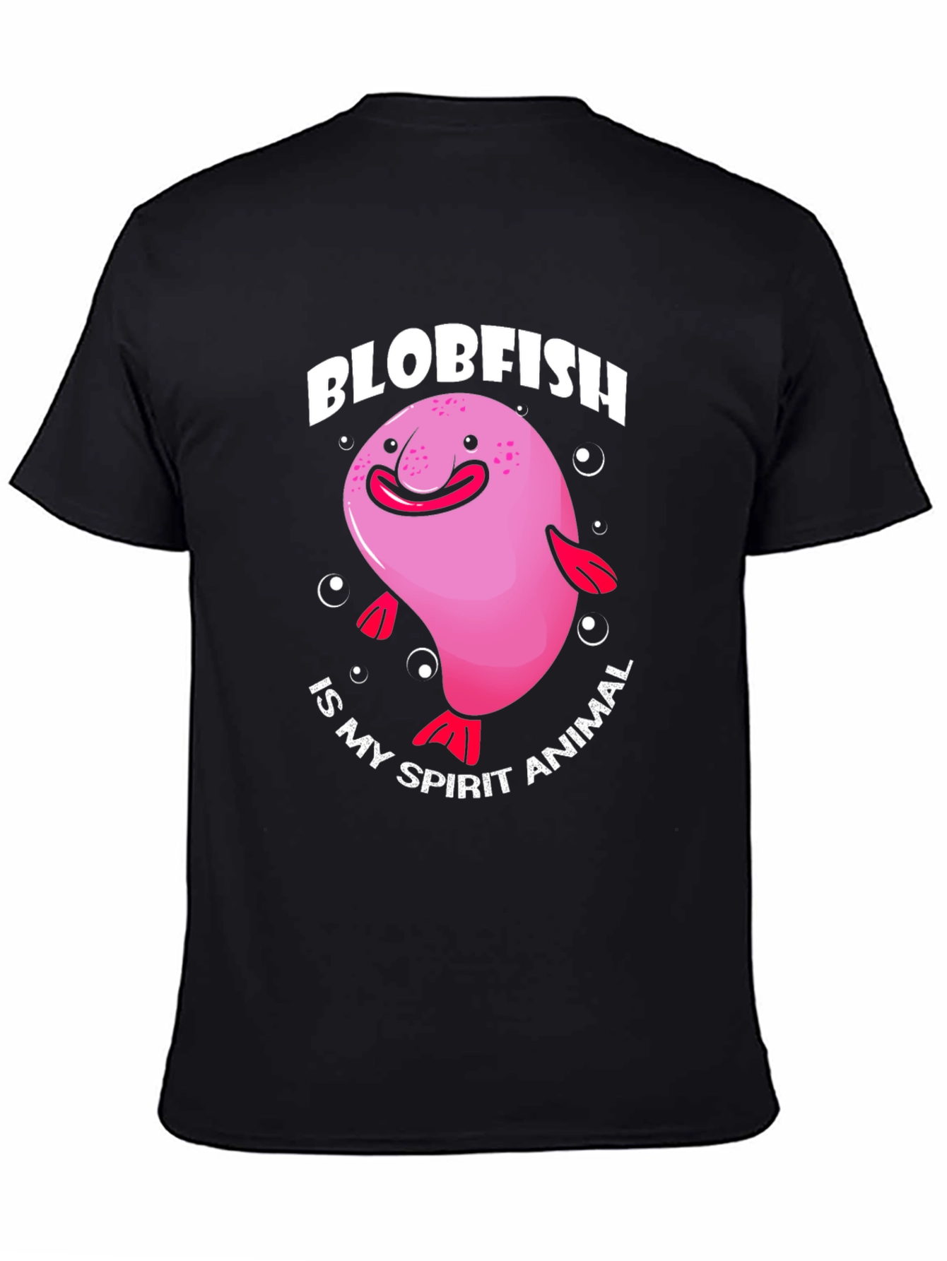 Camiseta Negra con Diseño de Pez Borrón