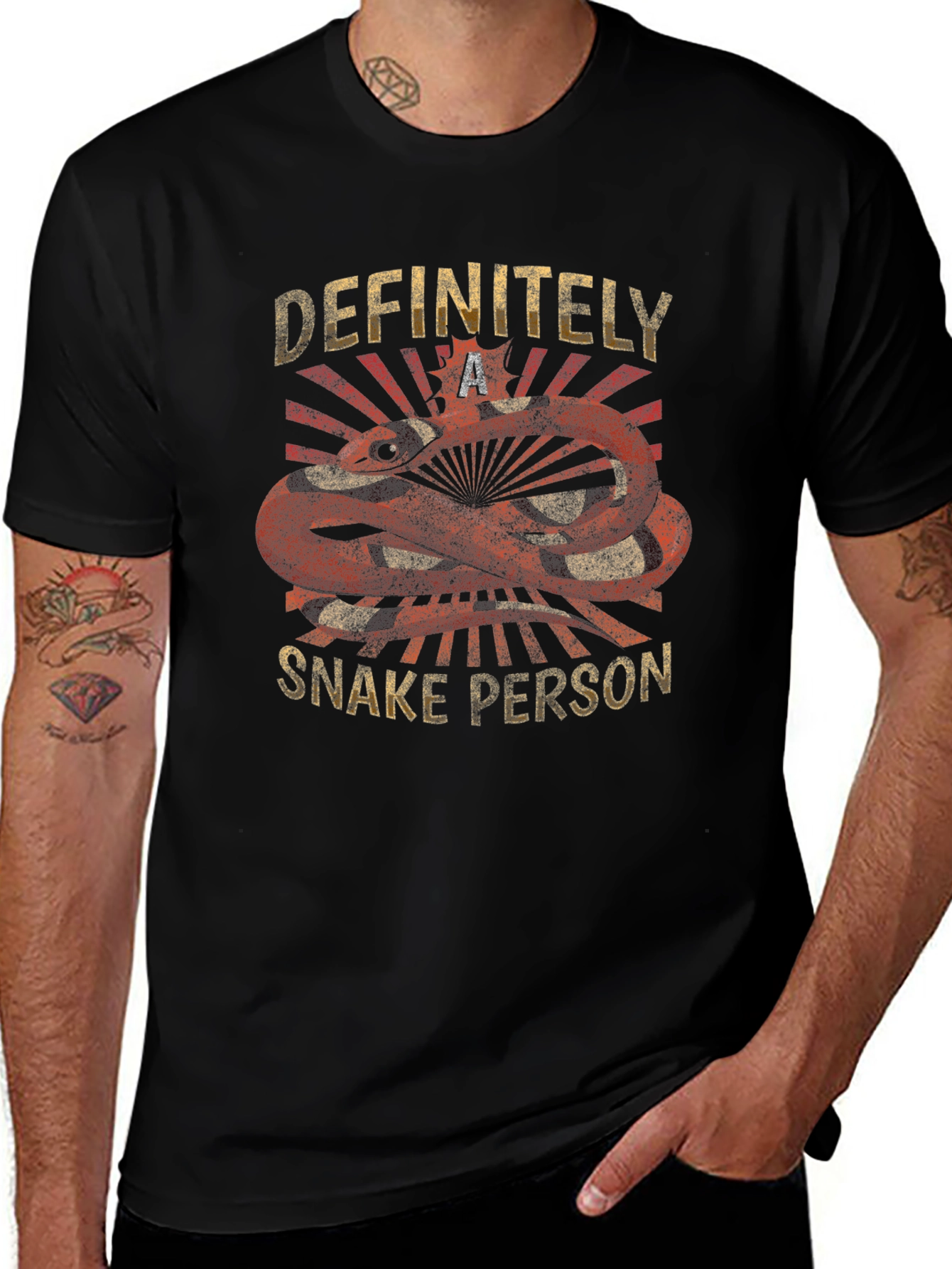 Camiseta Negra Definitivamente una Persona Serpiente