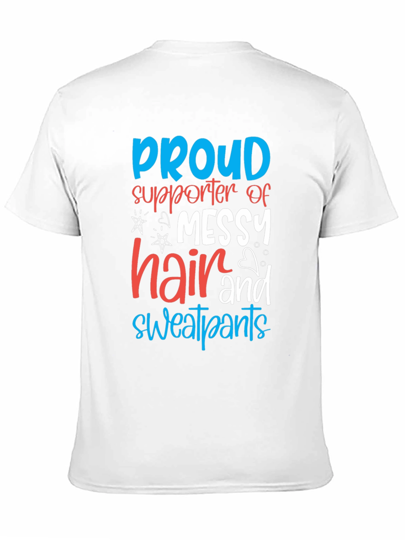 Camiseta Negra Proud Supporter Messy Hair