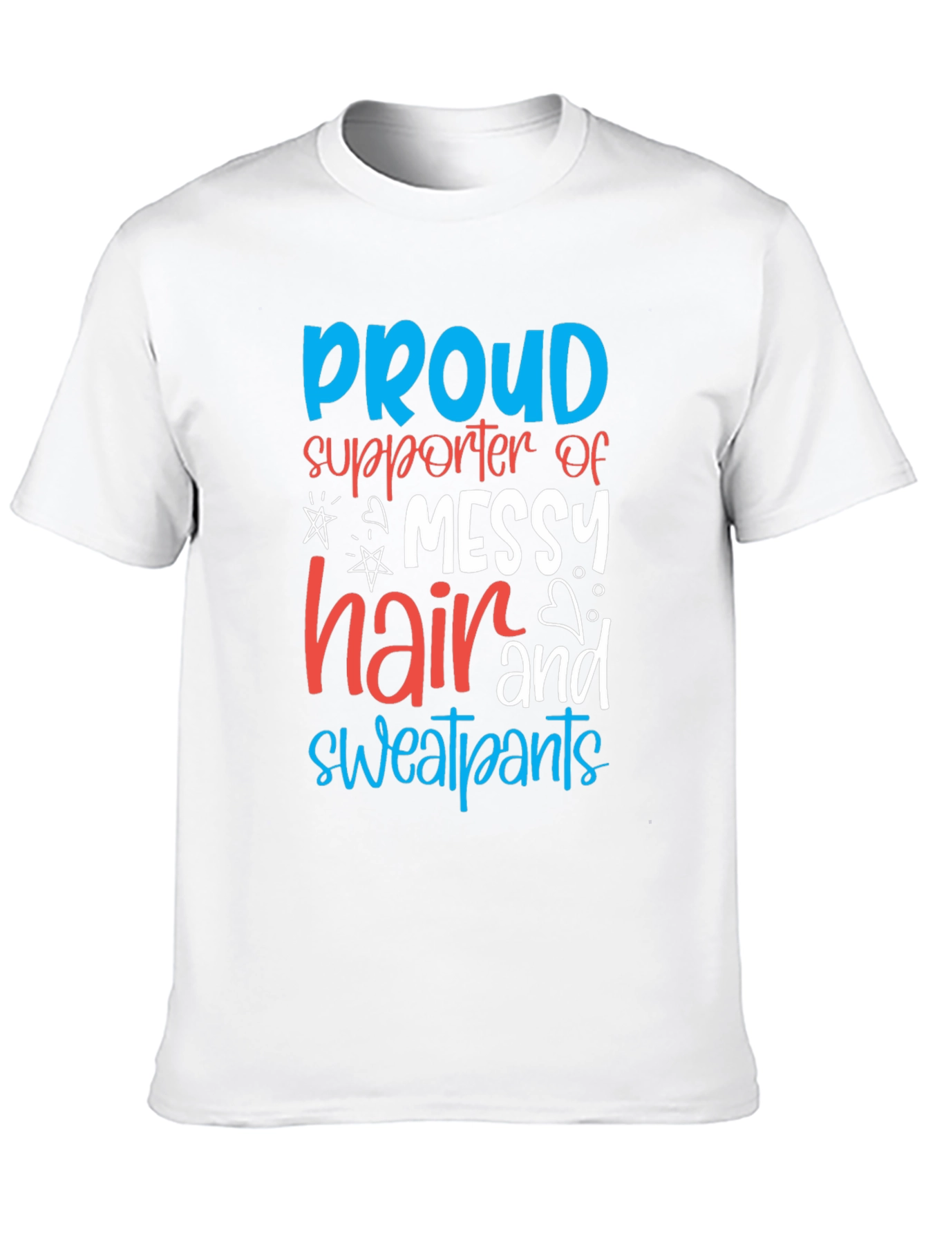 Camiseta Negra Proud Supporter Messy Hair