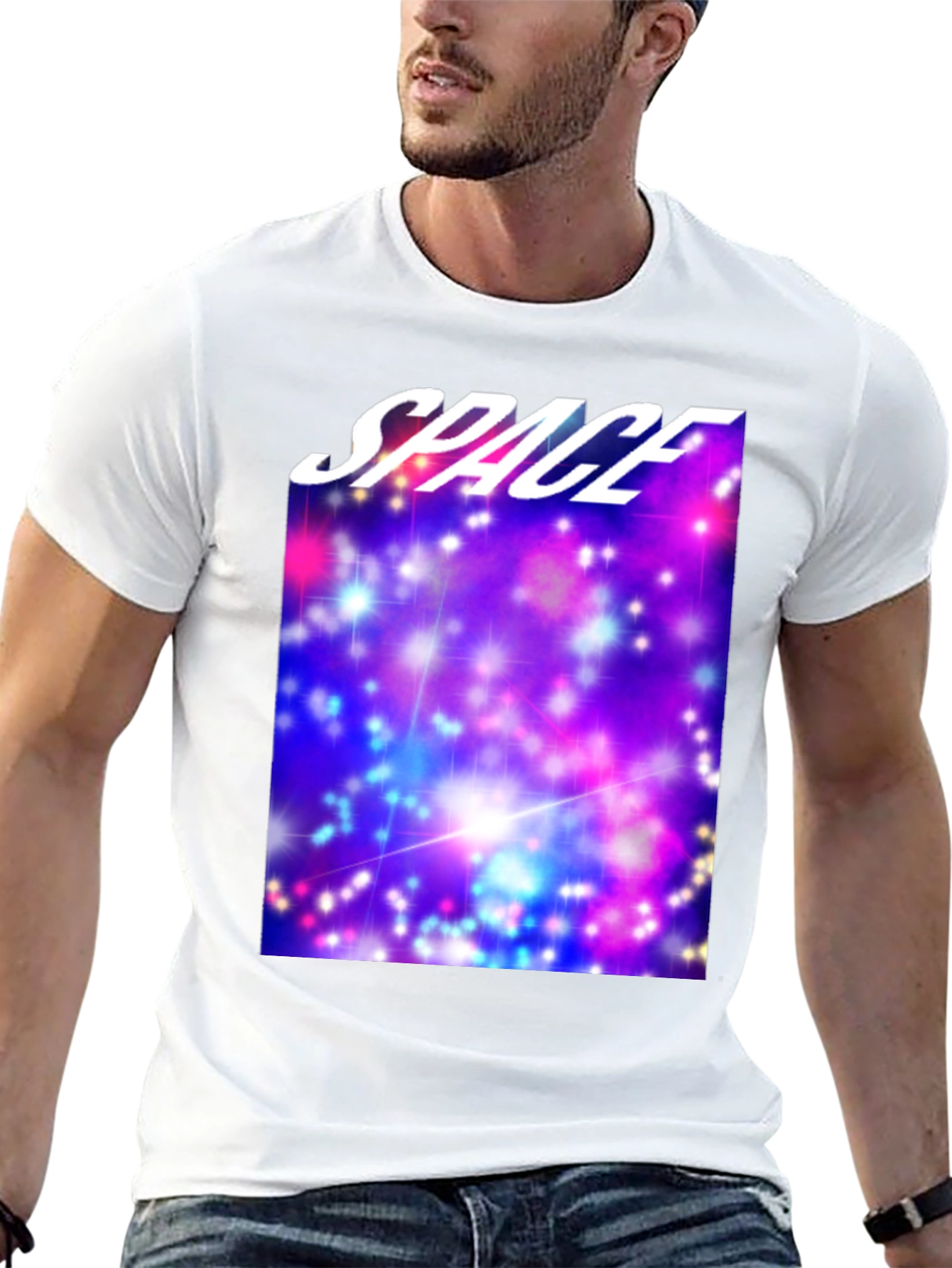 Camiseta Negra Espacio Estelar
