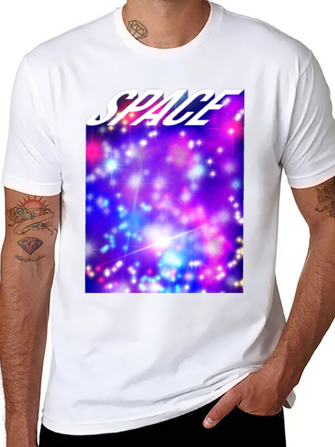 Camiseta Negra Espacio Estelar