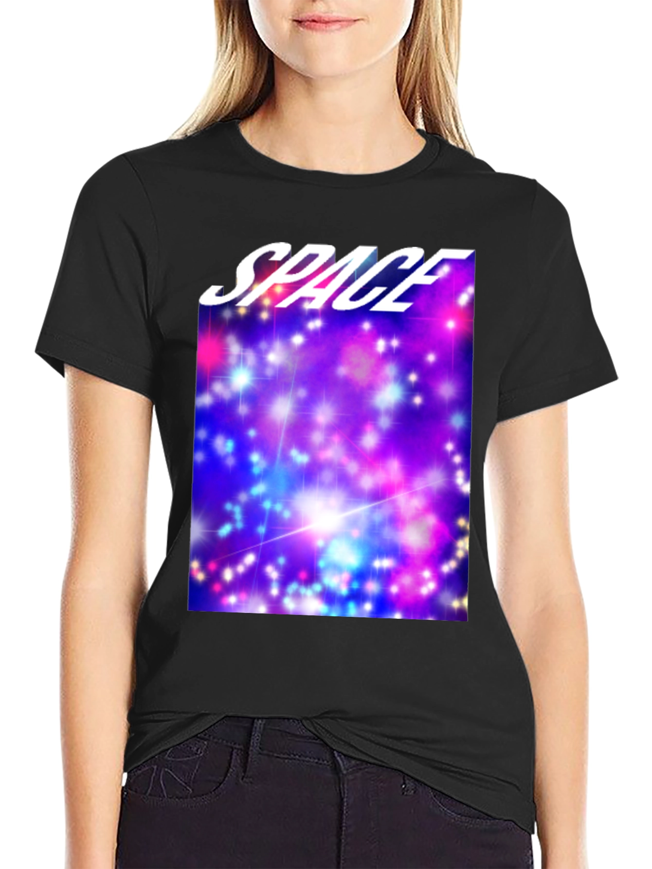 Camiseta Negra Espacio Estelar