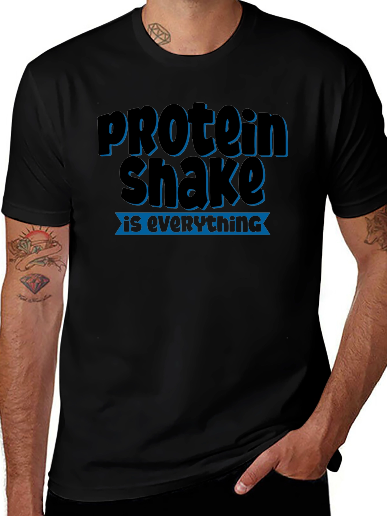 Camiseta Negra Protein Shake is Everything