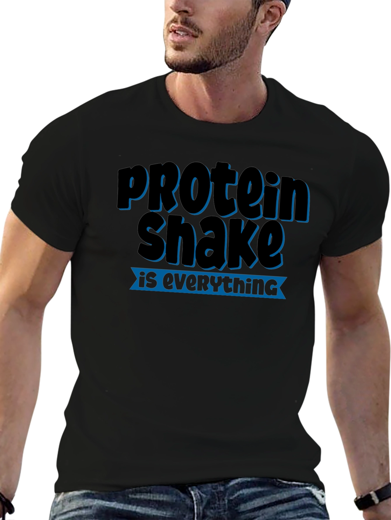 Camiseta Negra Protein Shake is Everything