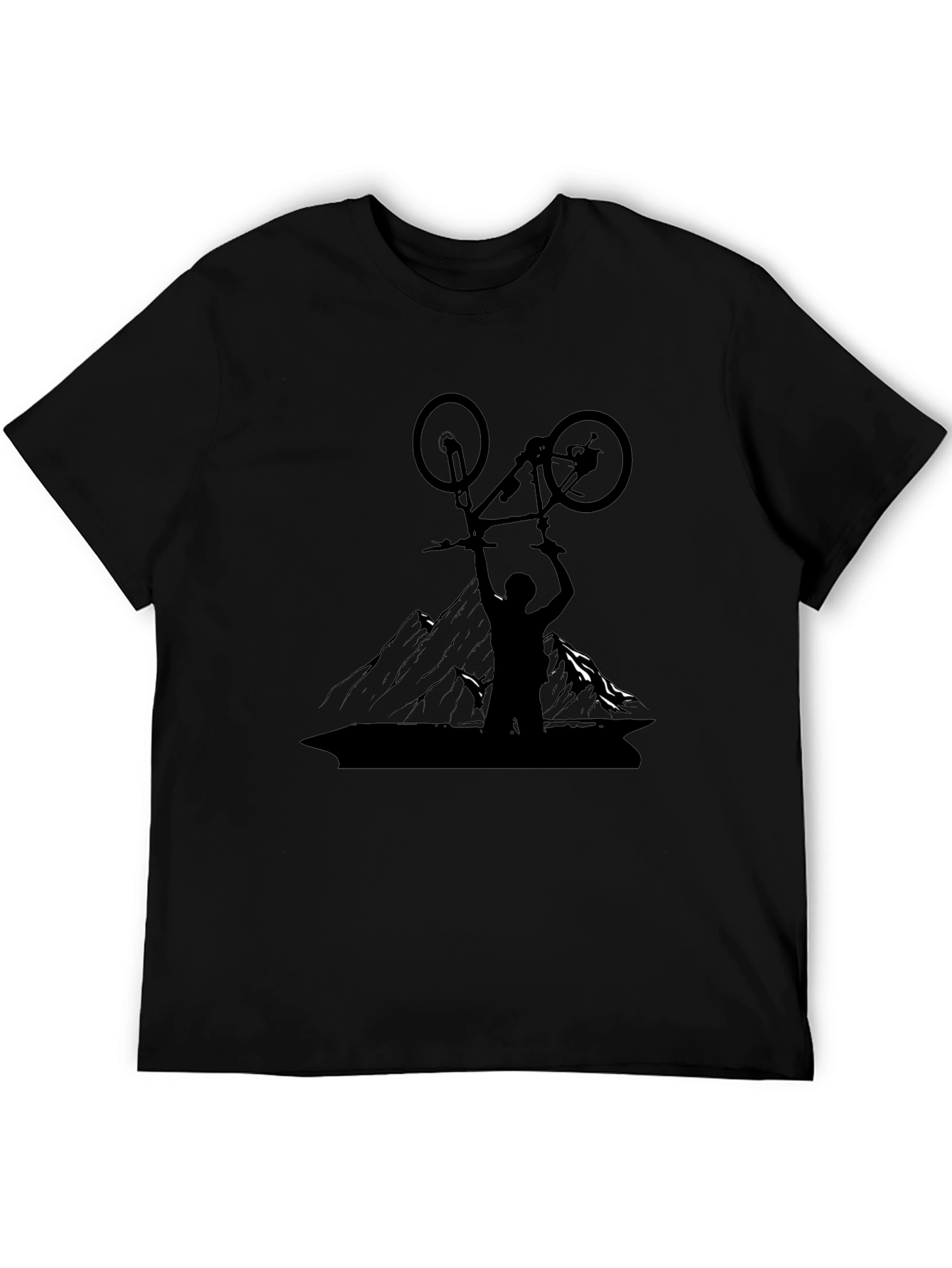 Camiseta Negra Hombre Ciclismo Montaña
