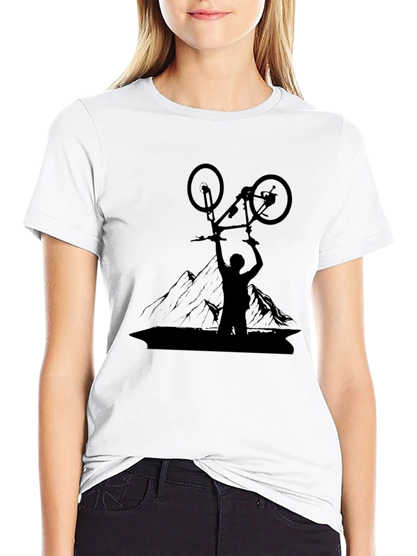 Camiseta Negra Hombre Ciclismo Montaña