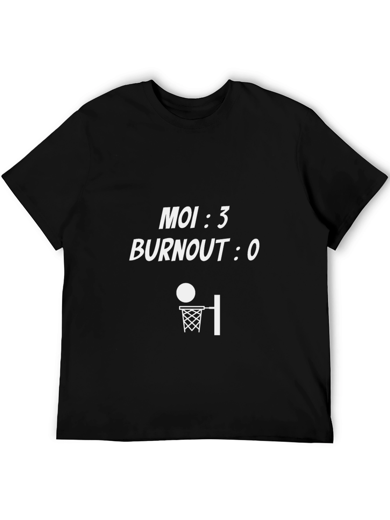 Camiseta Negra Moi 3 Burnout 0 Baloncesto