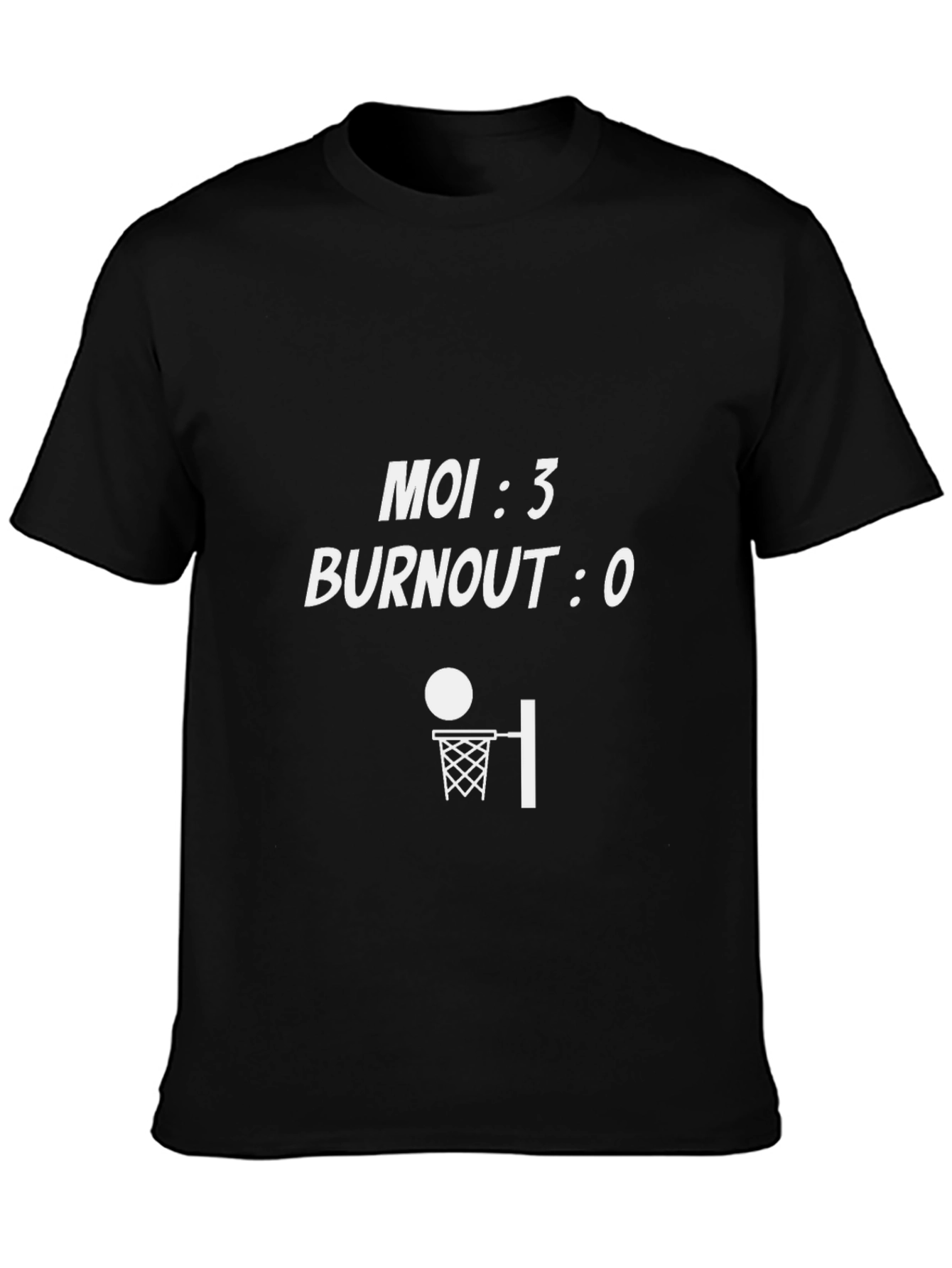 Camiseta Negra Moi 3 Burnout 0 Baloncesto