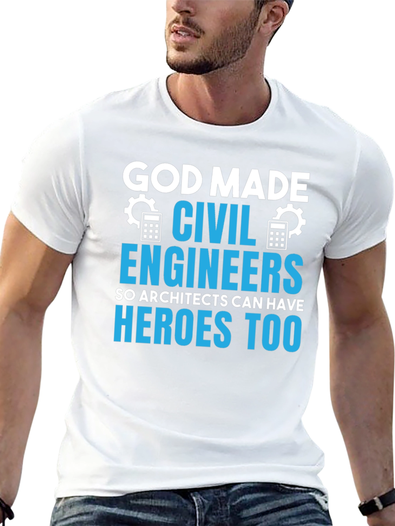 Camiseta Hombre Ingenieros Civiles: Héroes Arquitectos