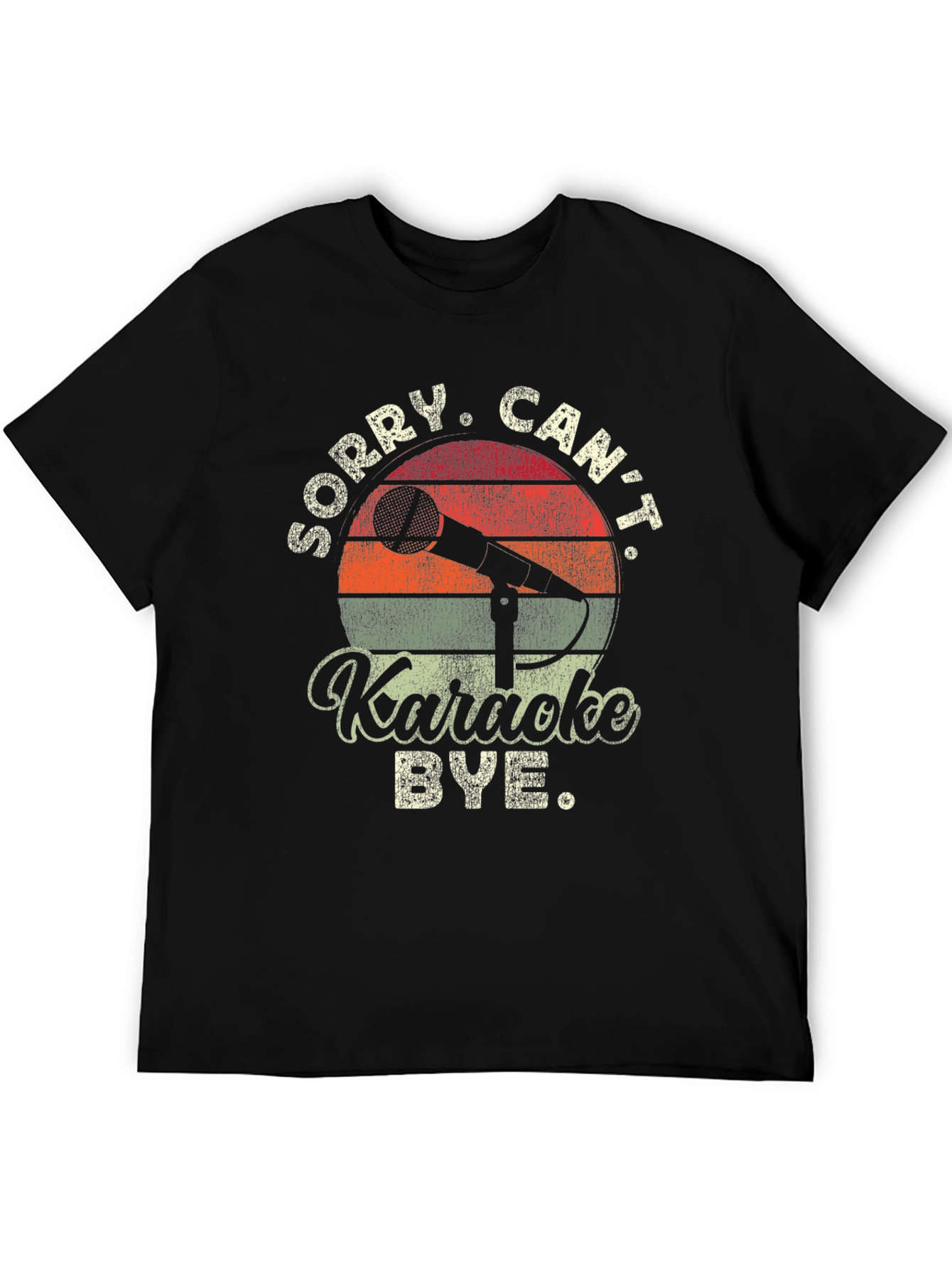 Camiseta Negra Divertida con Diseño Karaoke