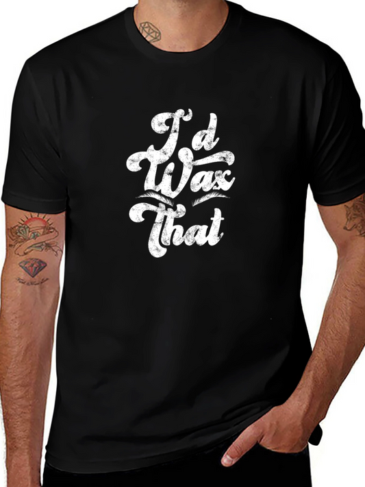 Camiseta Negra con Diseño Humorístico Id Wax That