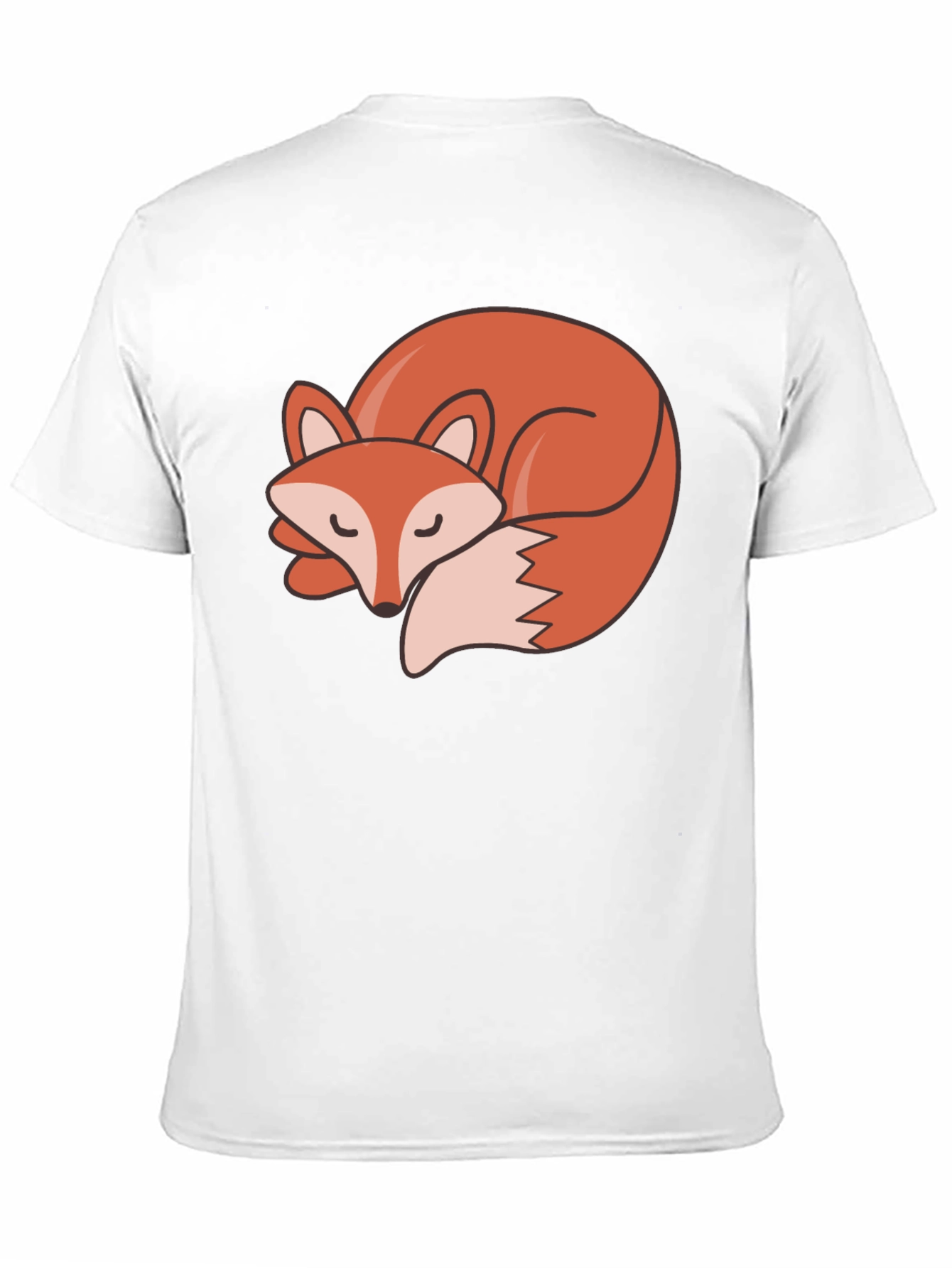 Camiseta Negra con Diseño de Zorro Dormilón