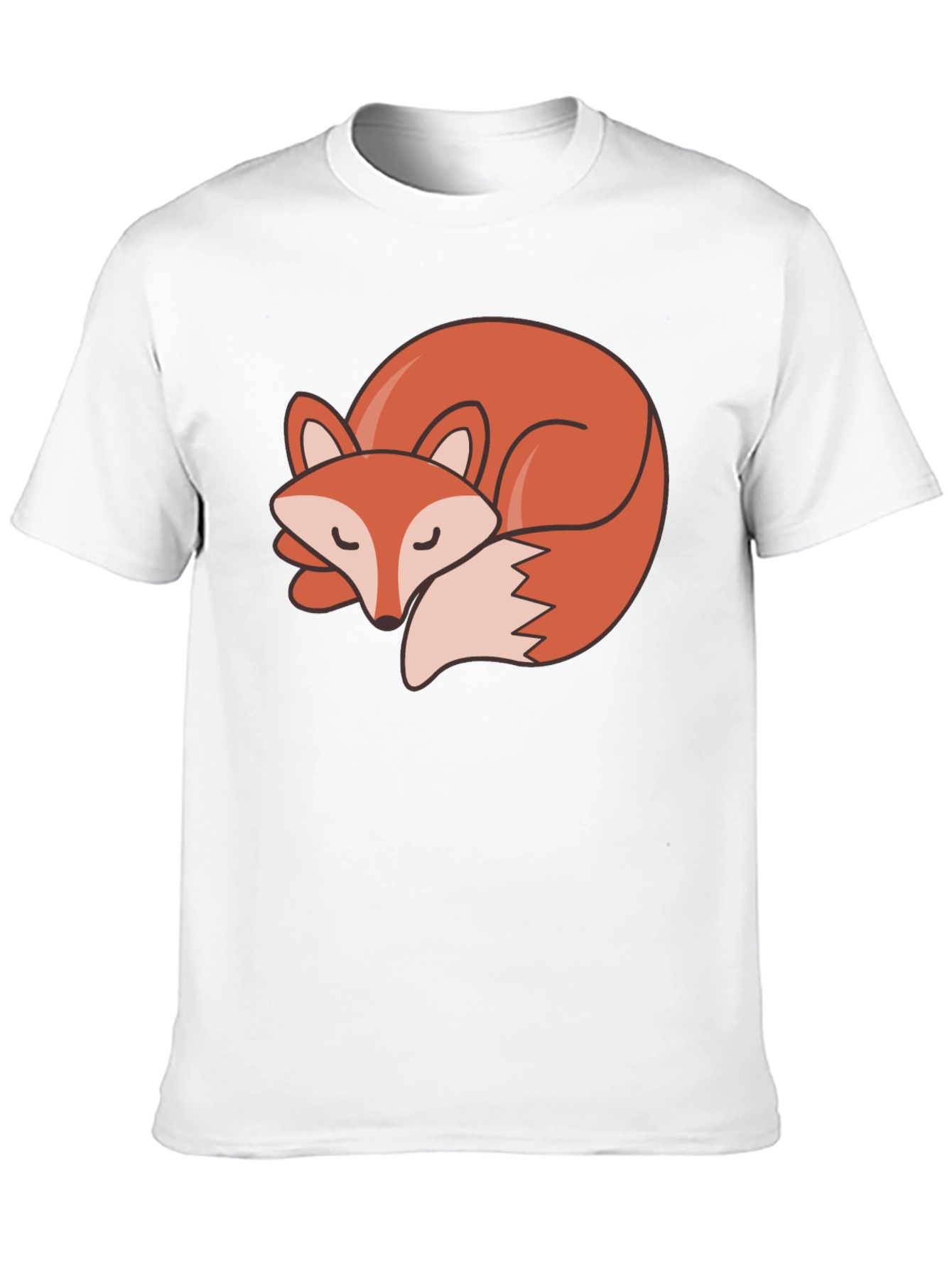 Camiseta Negra con Diseño de Zorro Dormilón