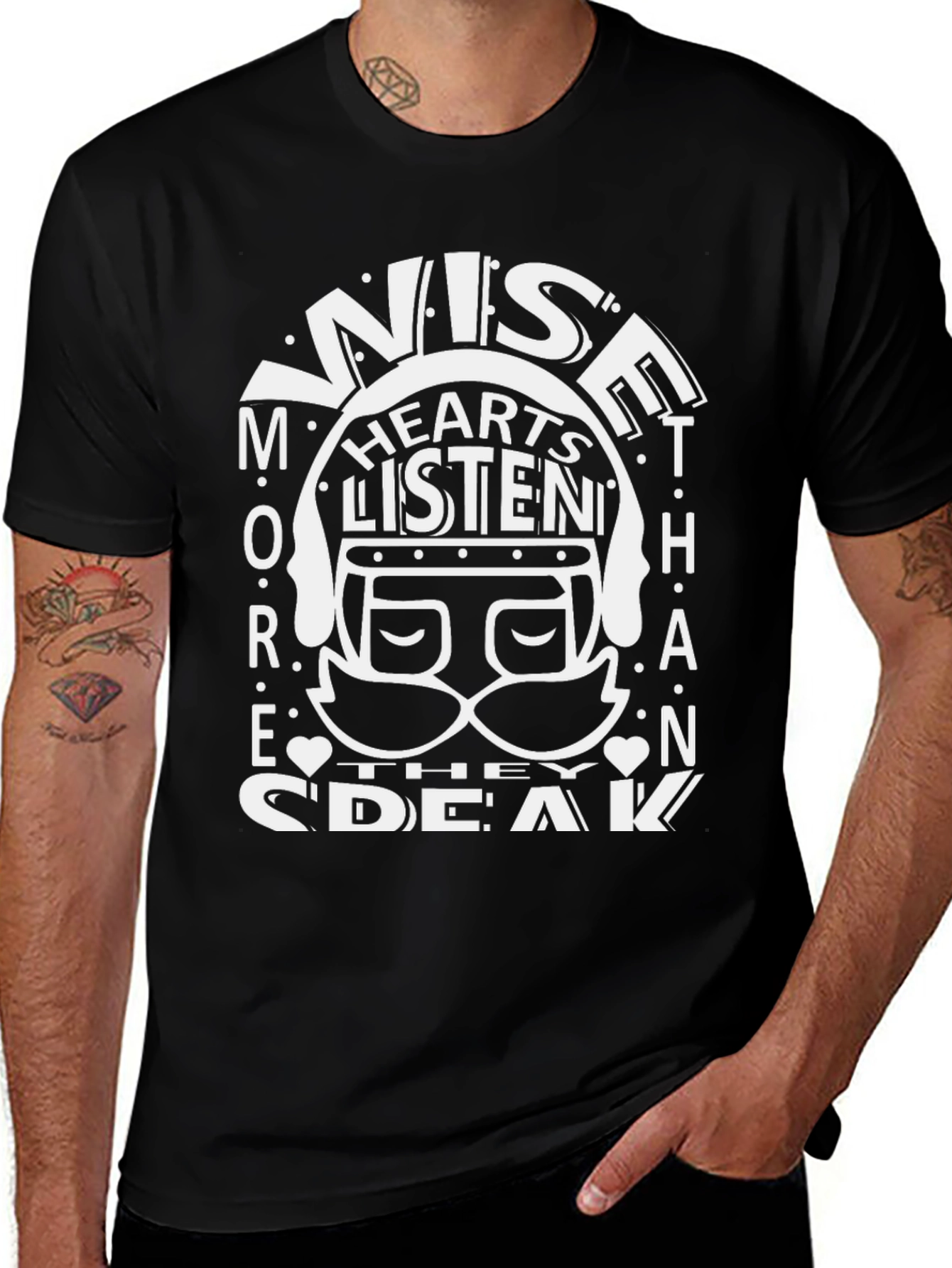 Camiseta Negra: Sabios Escuchan Más