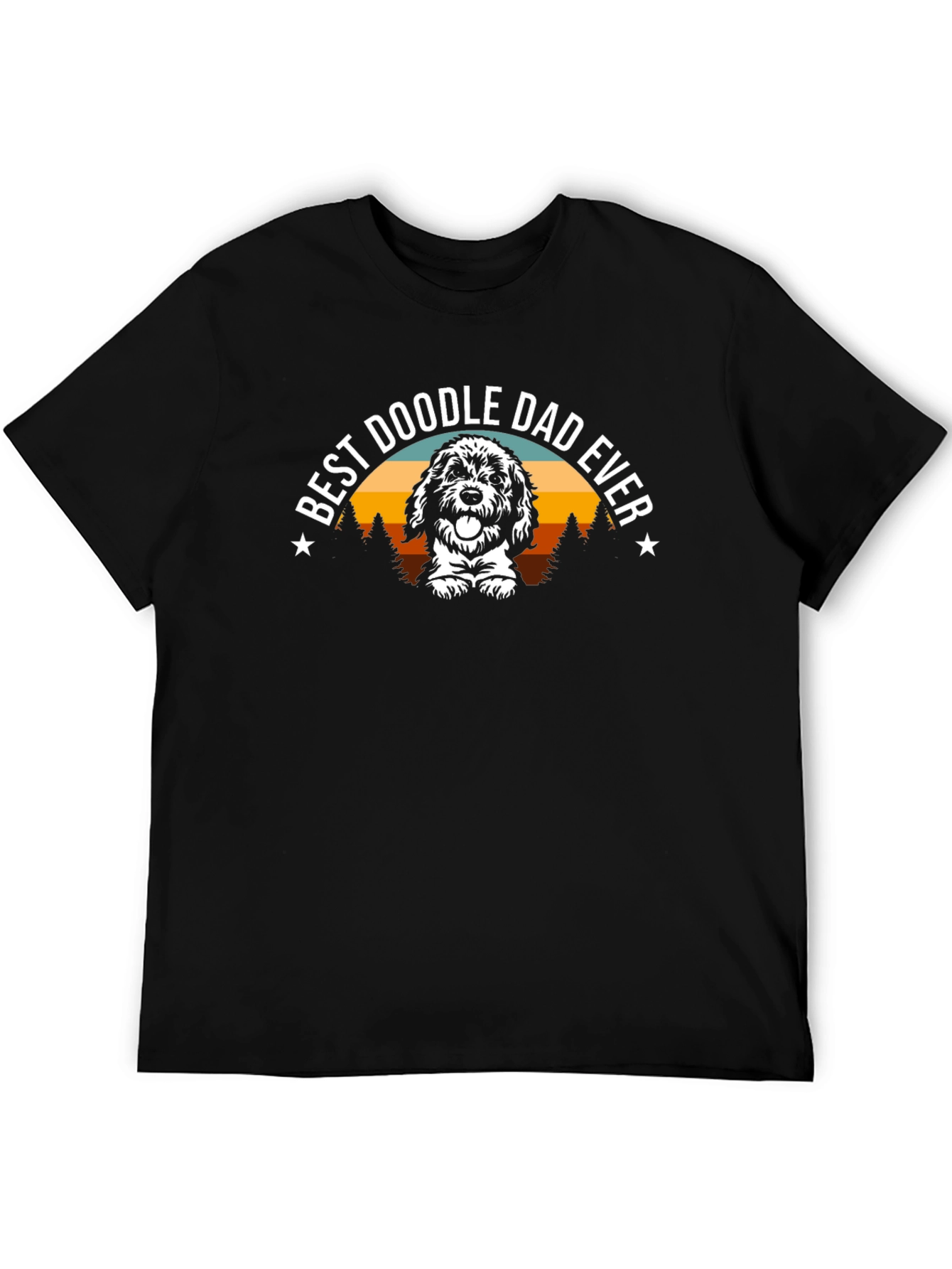 Camiseta Negra Best Doodle Dad Ever