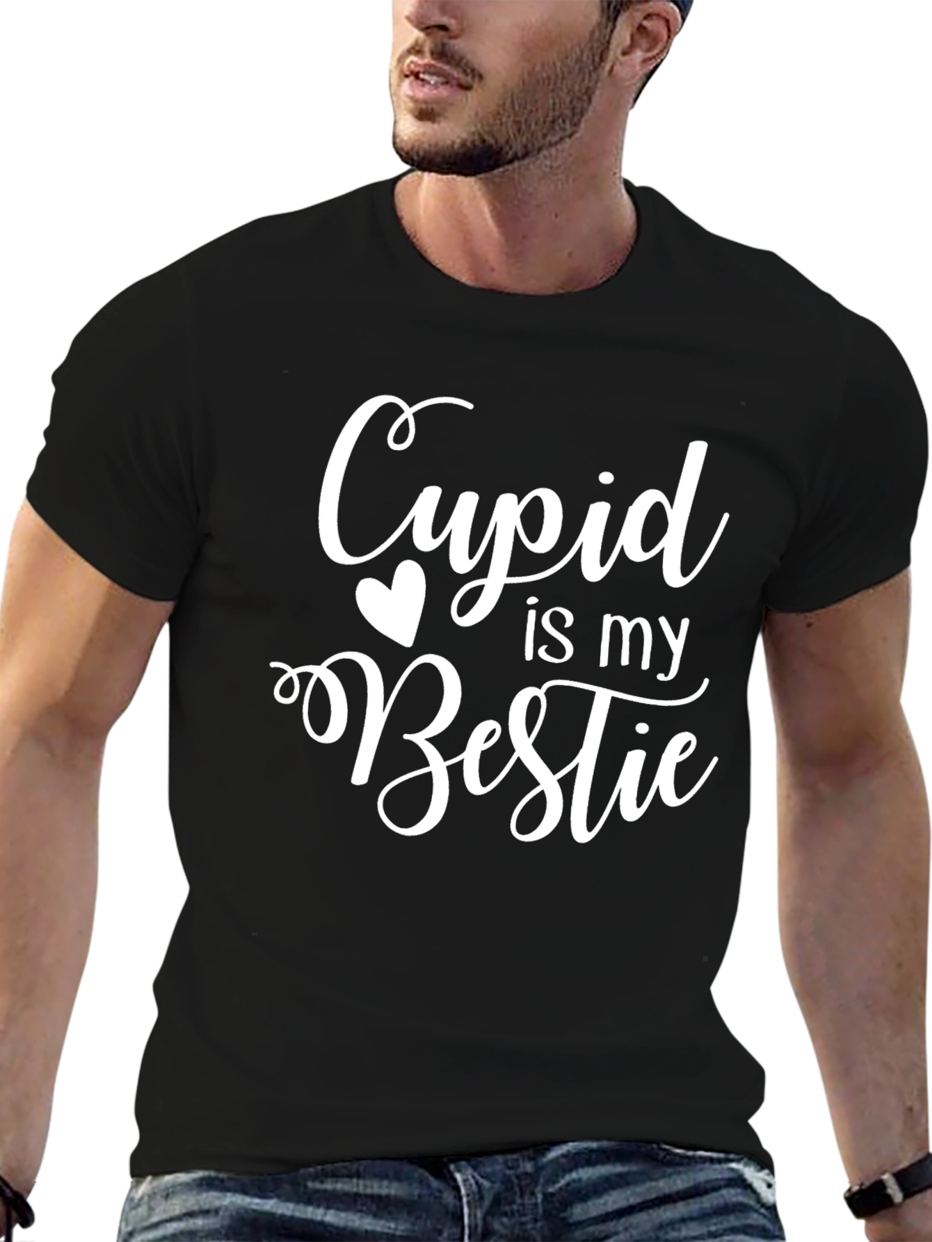 Camiseta Negra Cupido is my Bestie