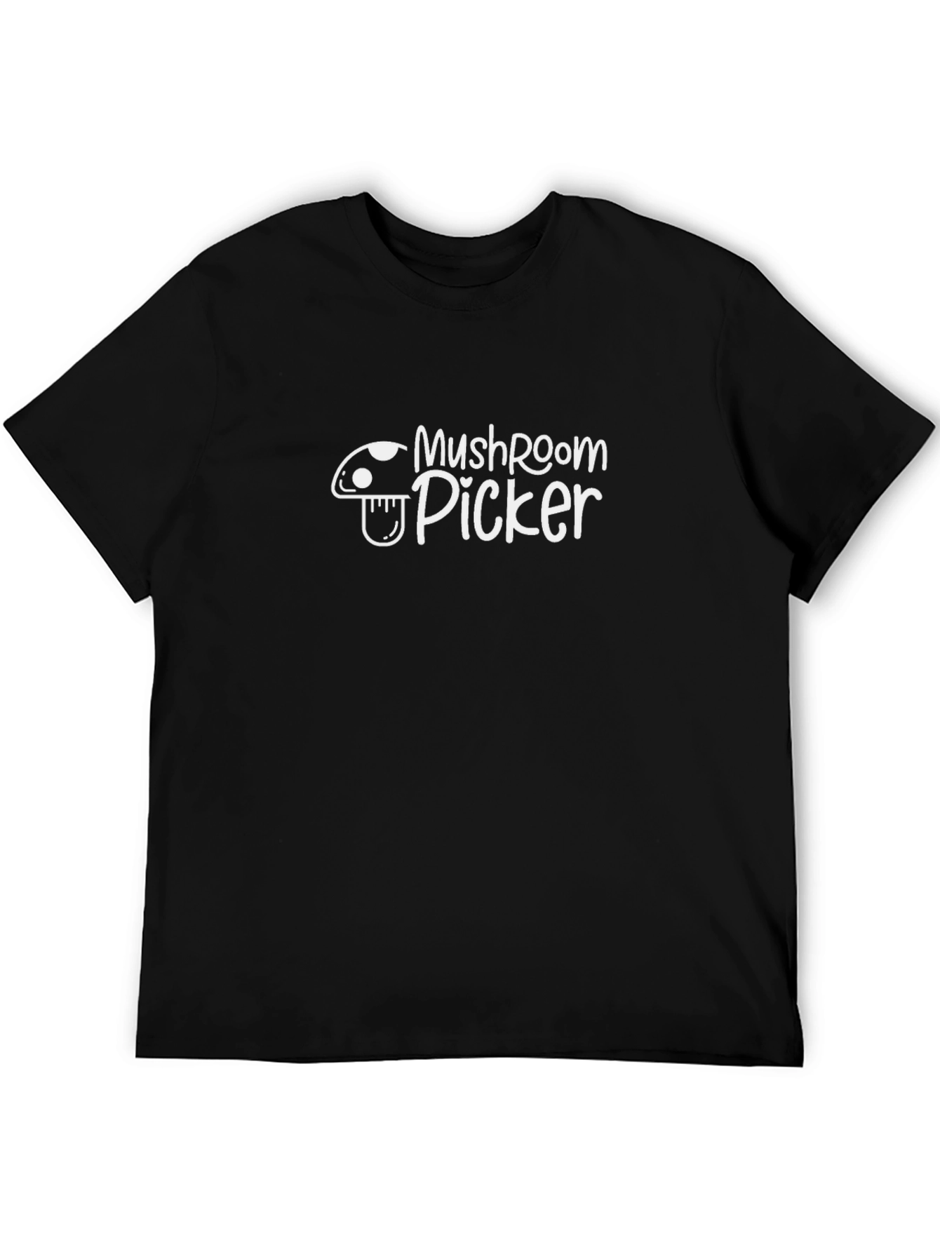 Camiseta Negra Mushroom Picker para Amantes de las Setas