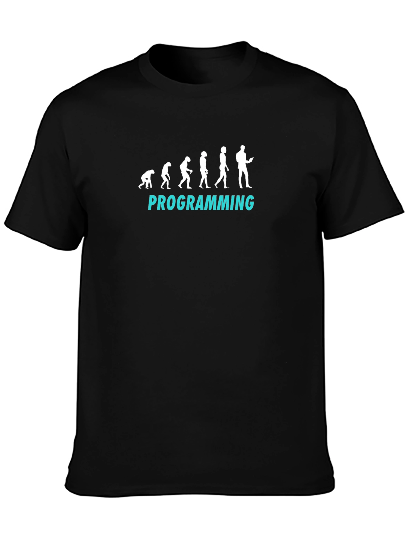 Camiseta Negra Evolución Programación Hombre
