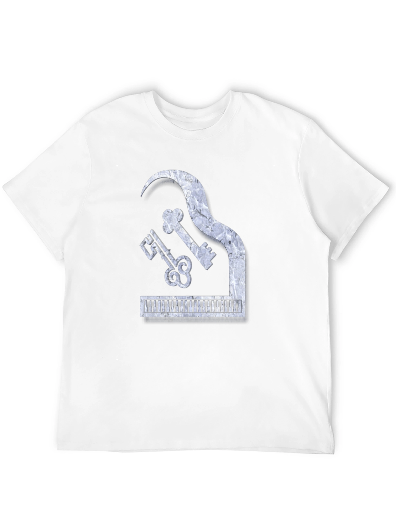 Camiseta Negra Piano Keys Diseño Único