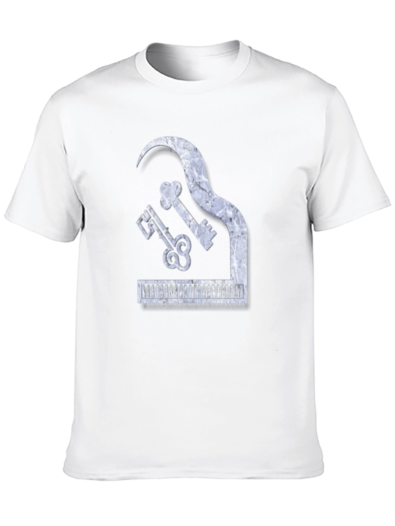 Camiseta Negra Piano Keys Diseño Único