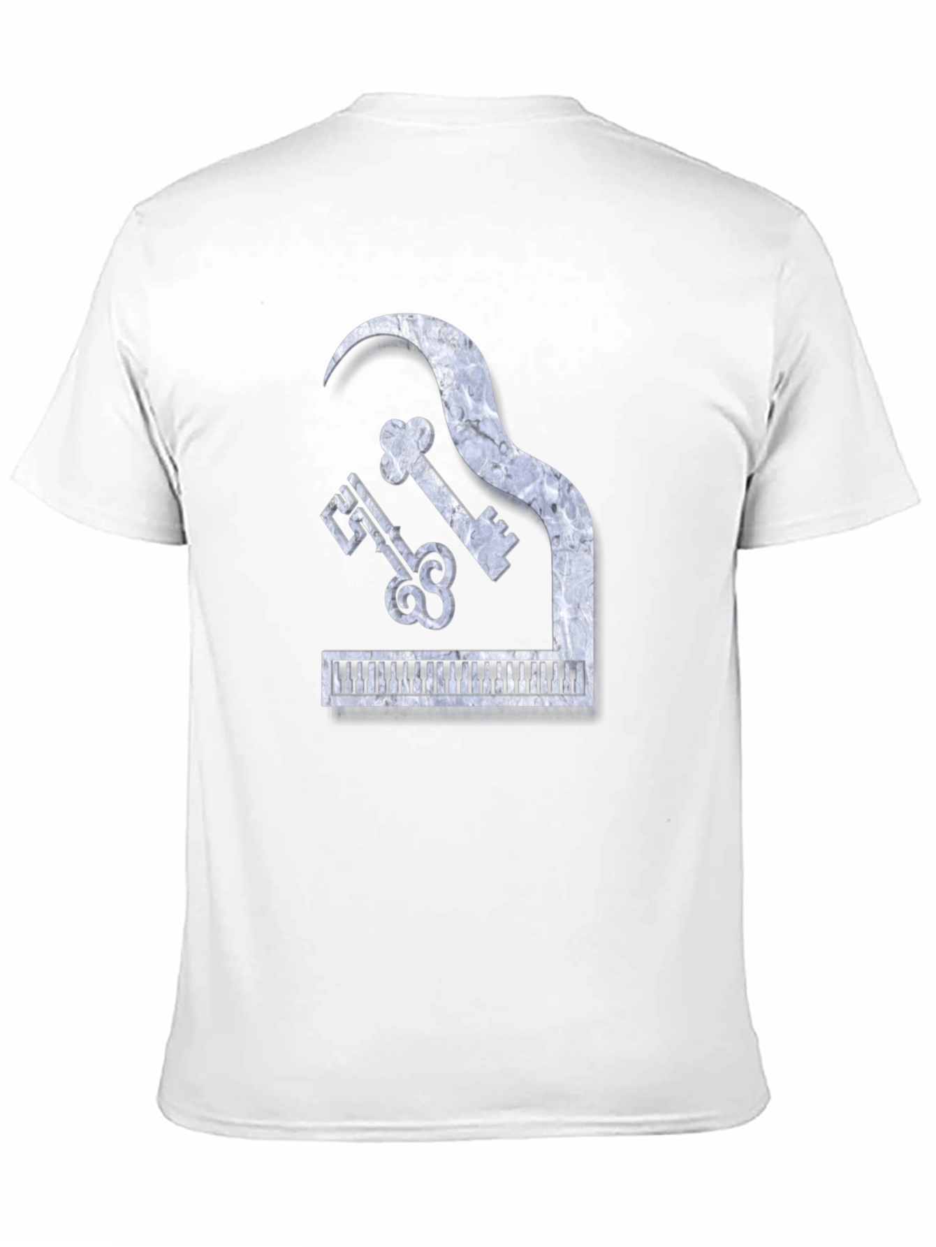 Camiseta Negra Piano Keys Diseño Único
