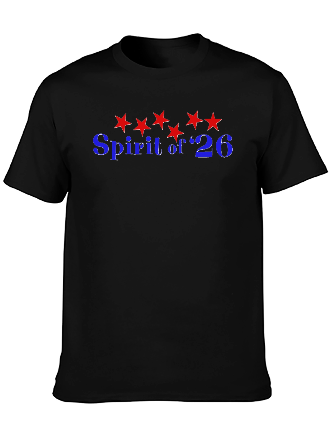 Camiseta Negra Espíritu del 26 con Estrellas
