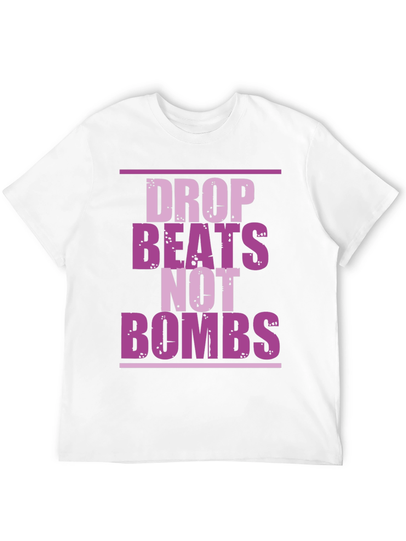 Camiseta Negra Drop Beats Not Bombs