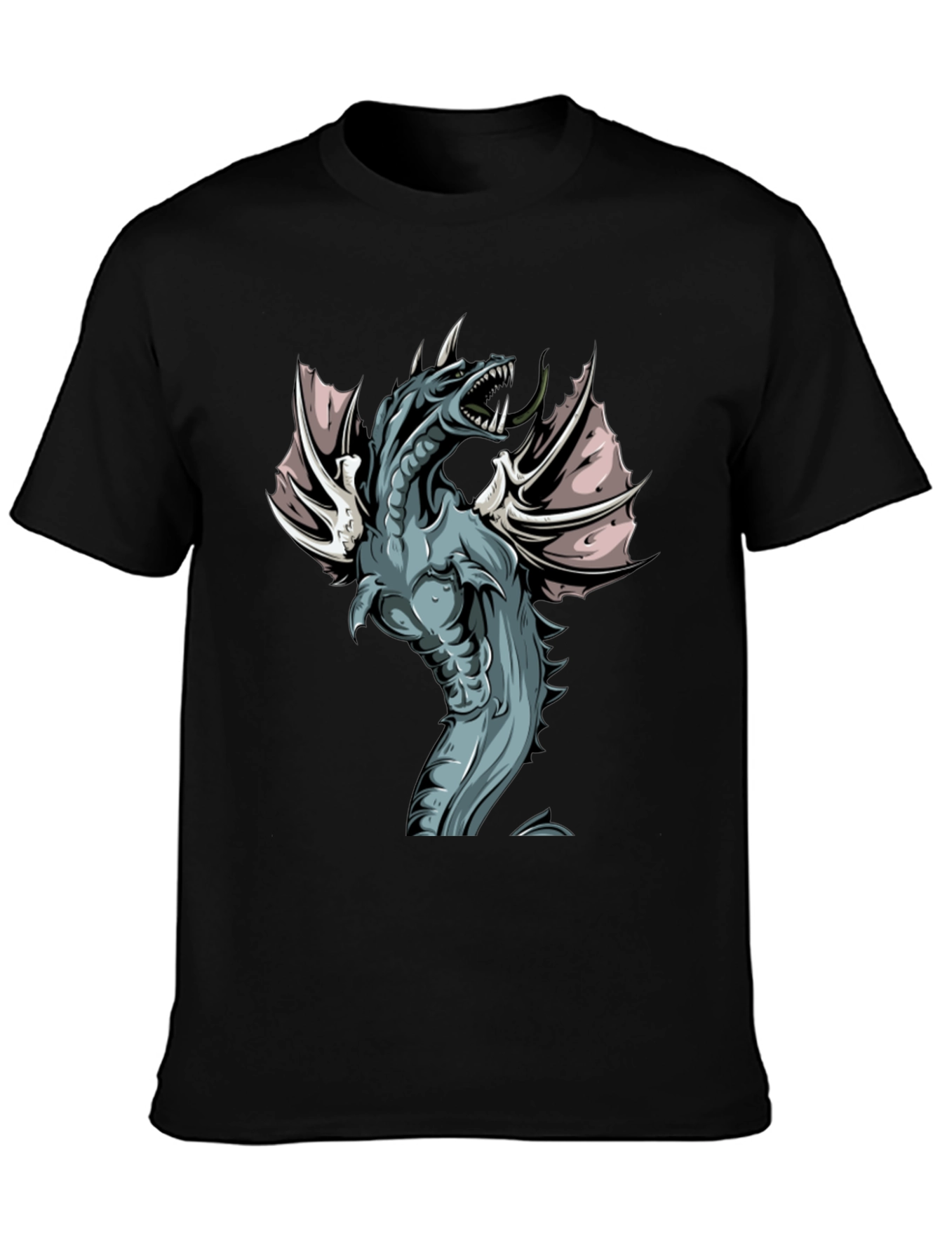 Camiseta Negra con Dragón Fantástico