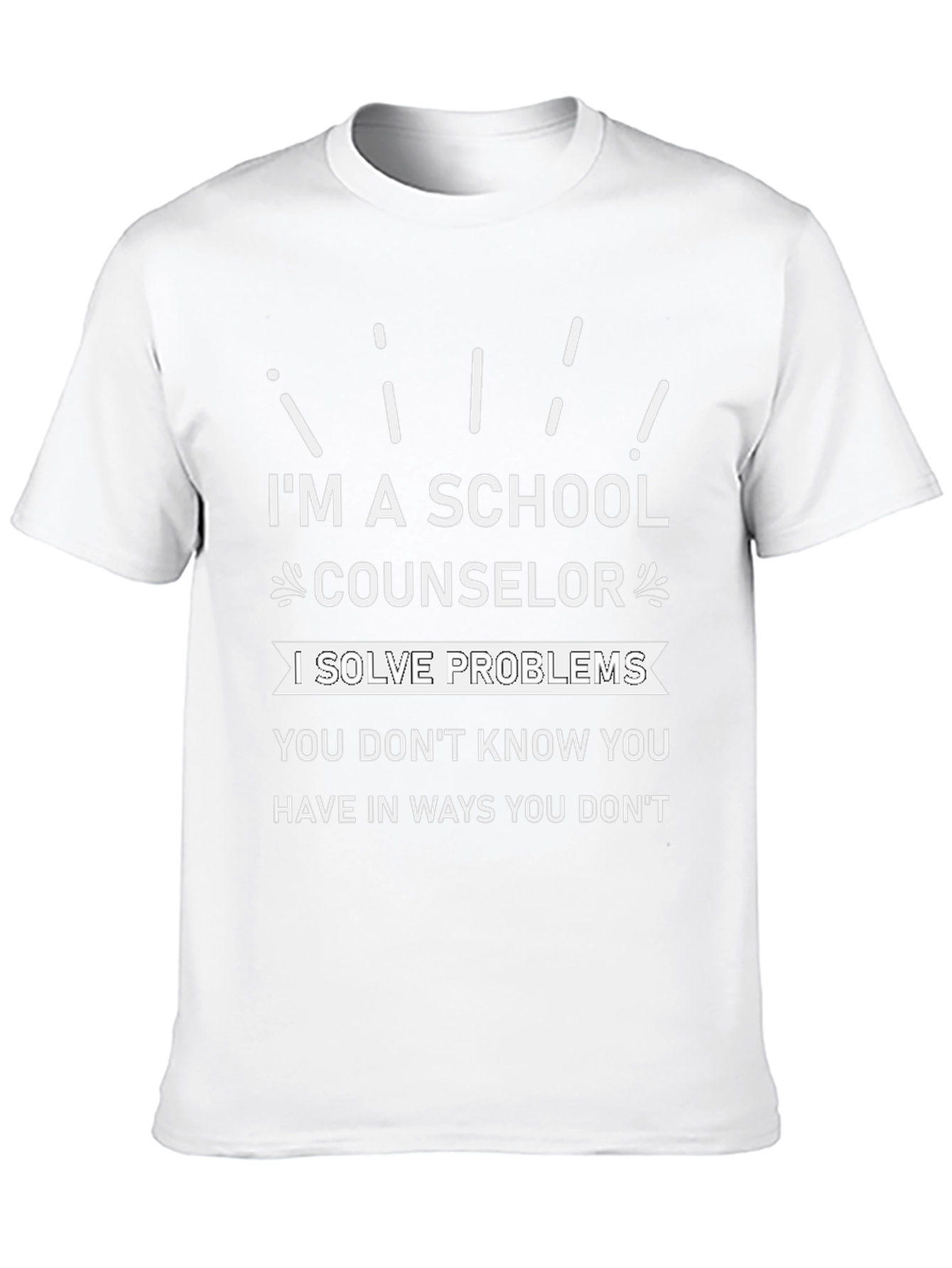 Camiseta Negra con Mensaje para Consejero Escolar
