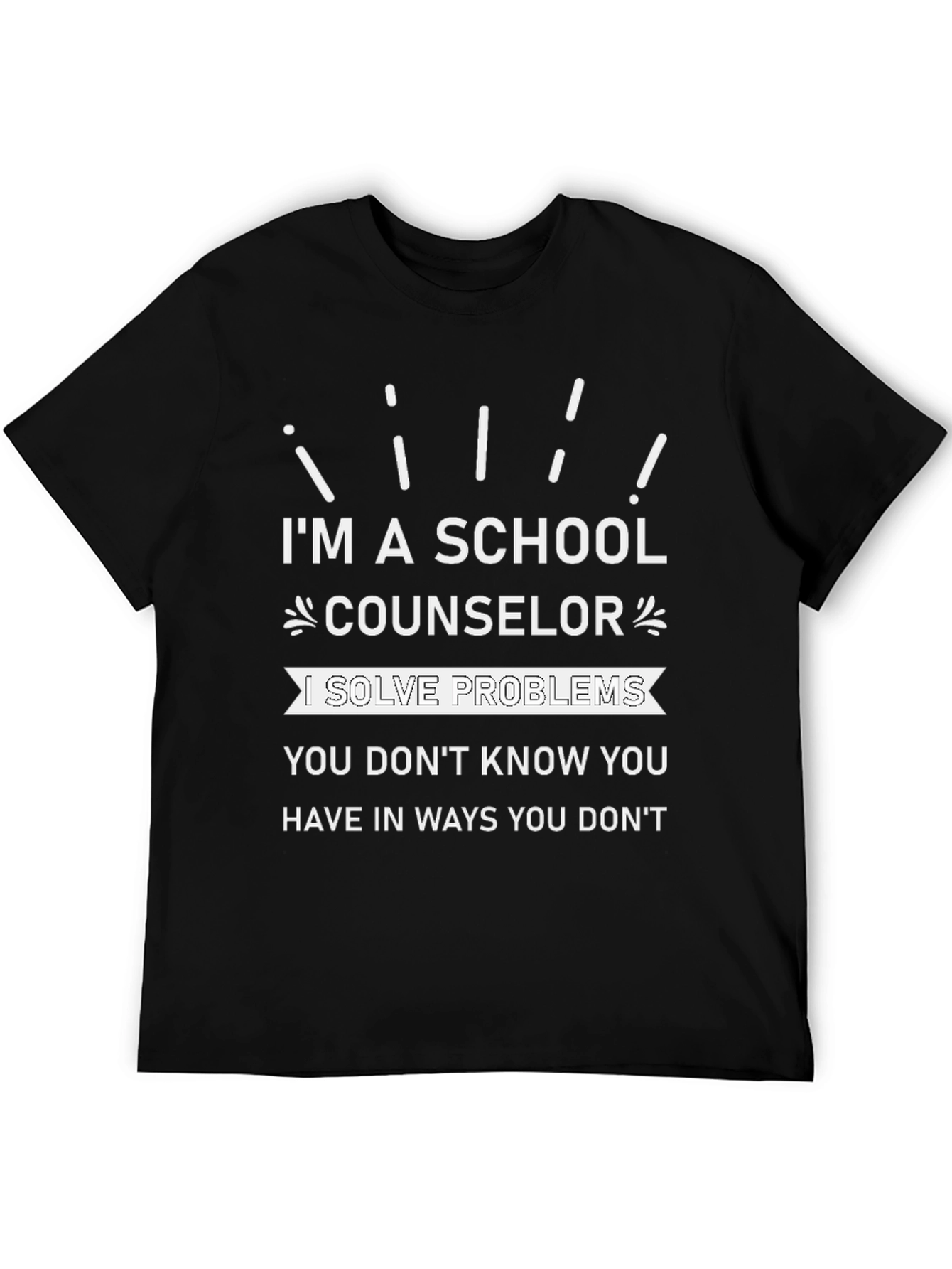 Camiseta Negra con Mensaje para Consejero Escolar