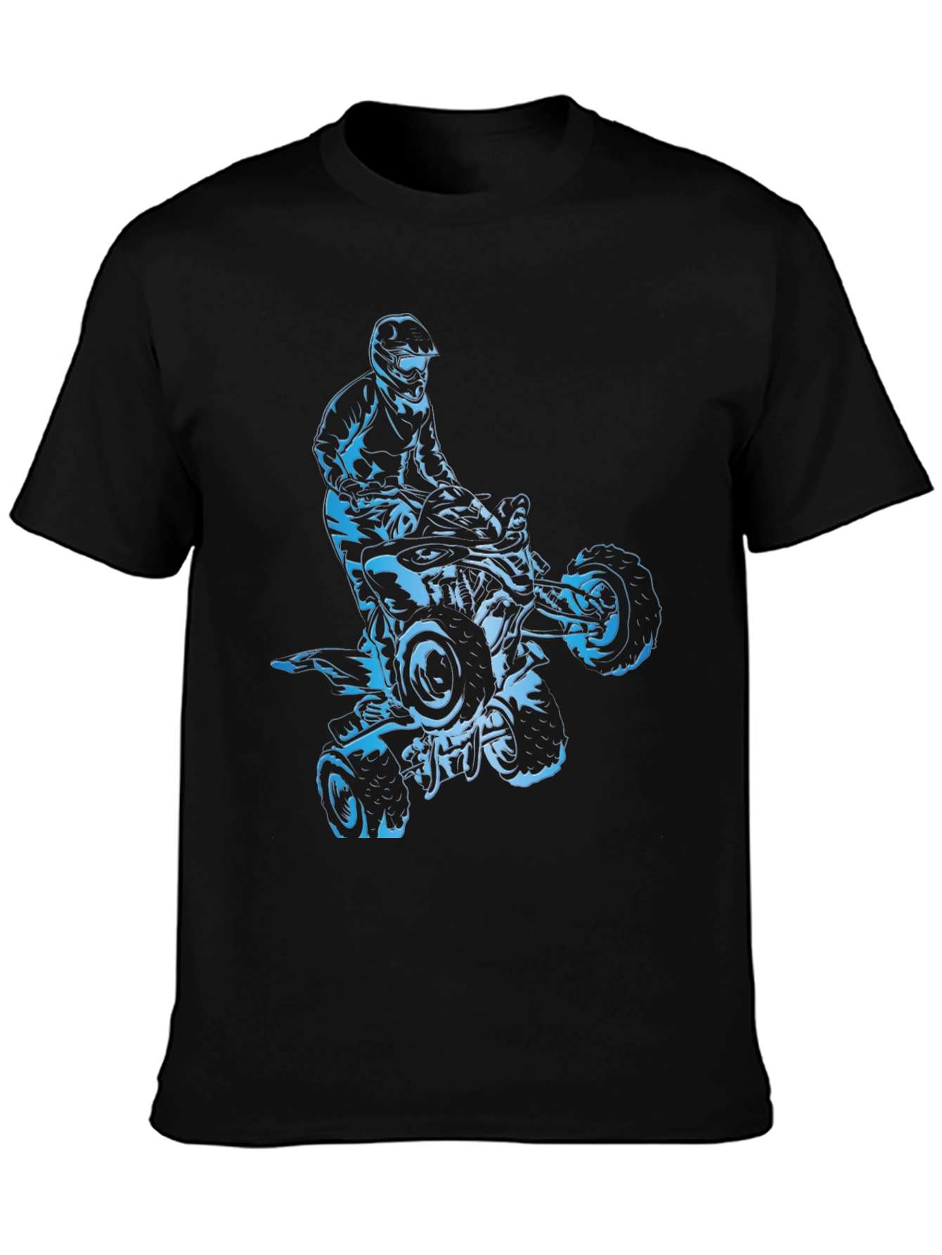Camiseta Negra con Diseño de ATV Extremo