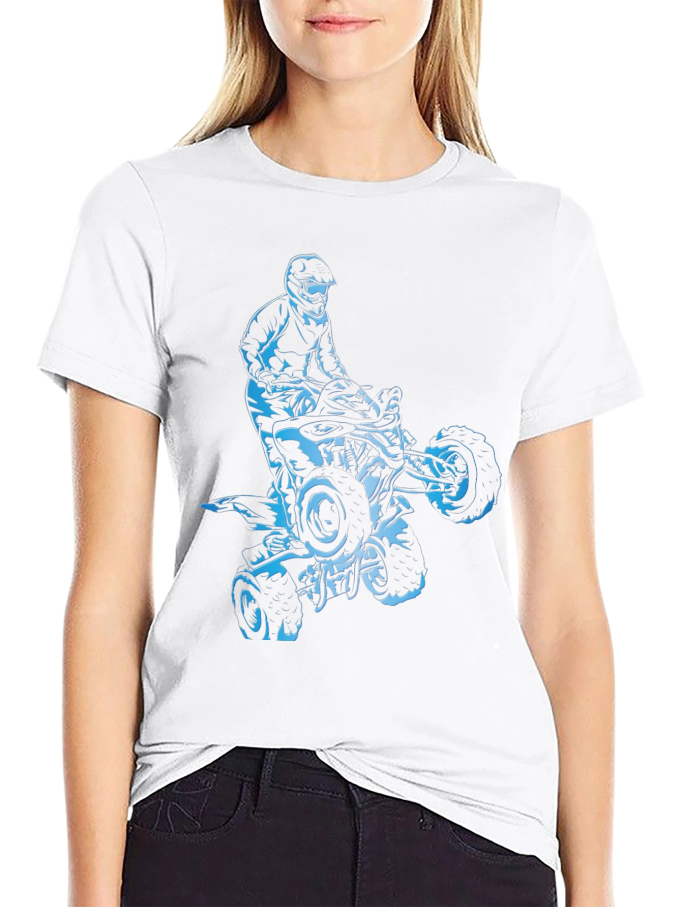 Camiseta Negra con Diseño de ATV Extremo