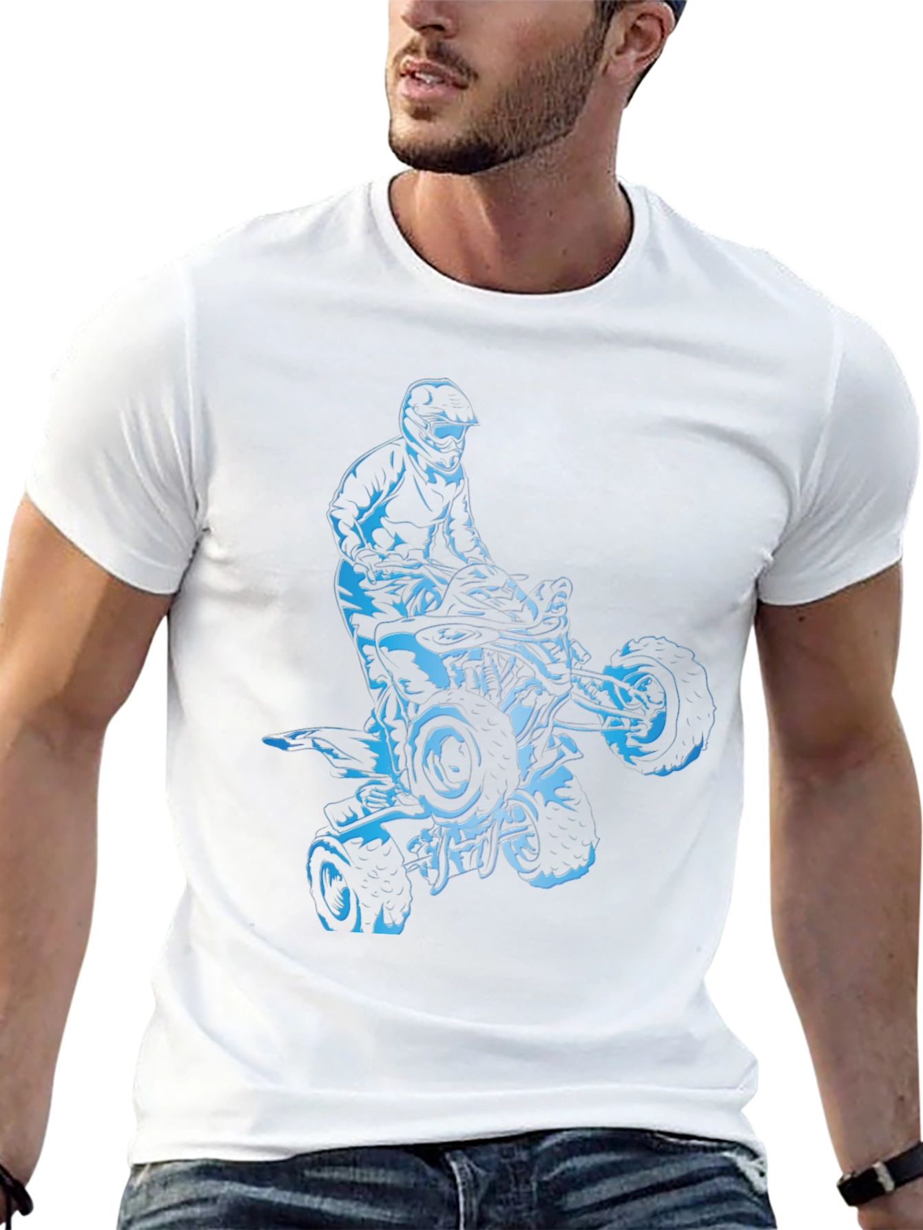 Camiseta Negra con Diseño de ATV Extremo