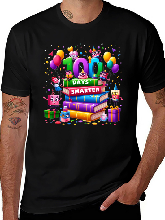 Camiseta Negra 100 Días Más Inteligente