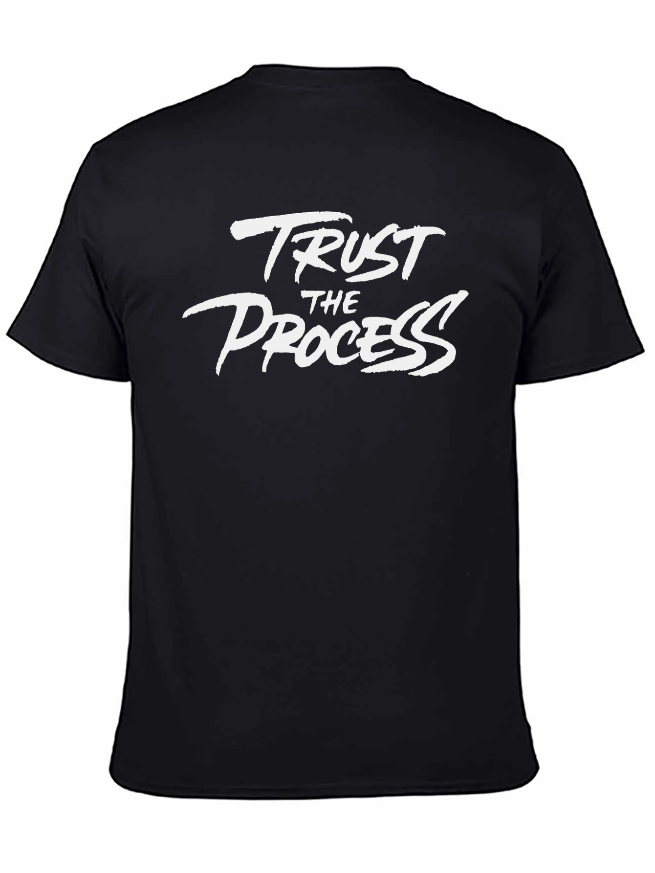 Camiseta Negra Confía en el Proceso para Hombre