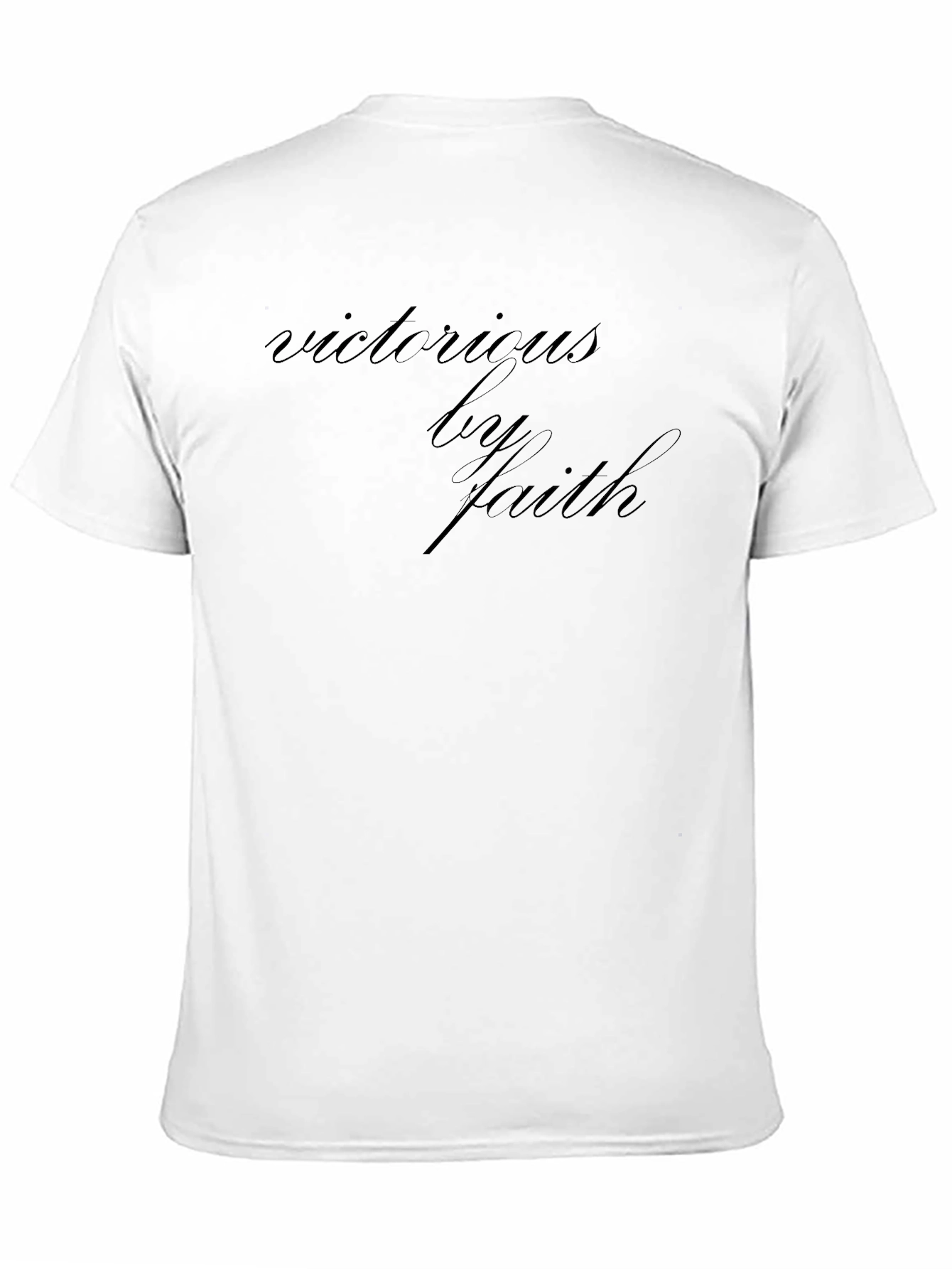 Camiseta Negra Victorioso Por Fe